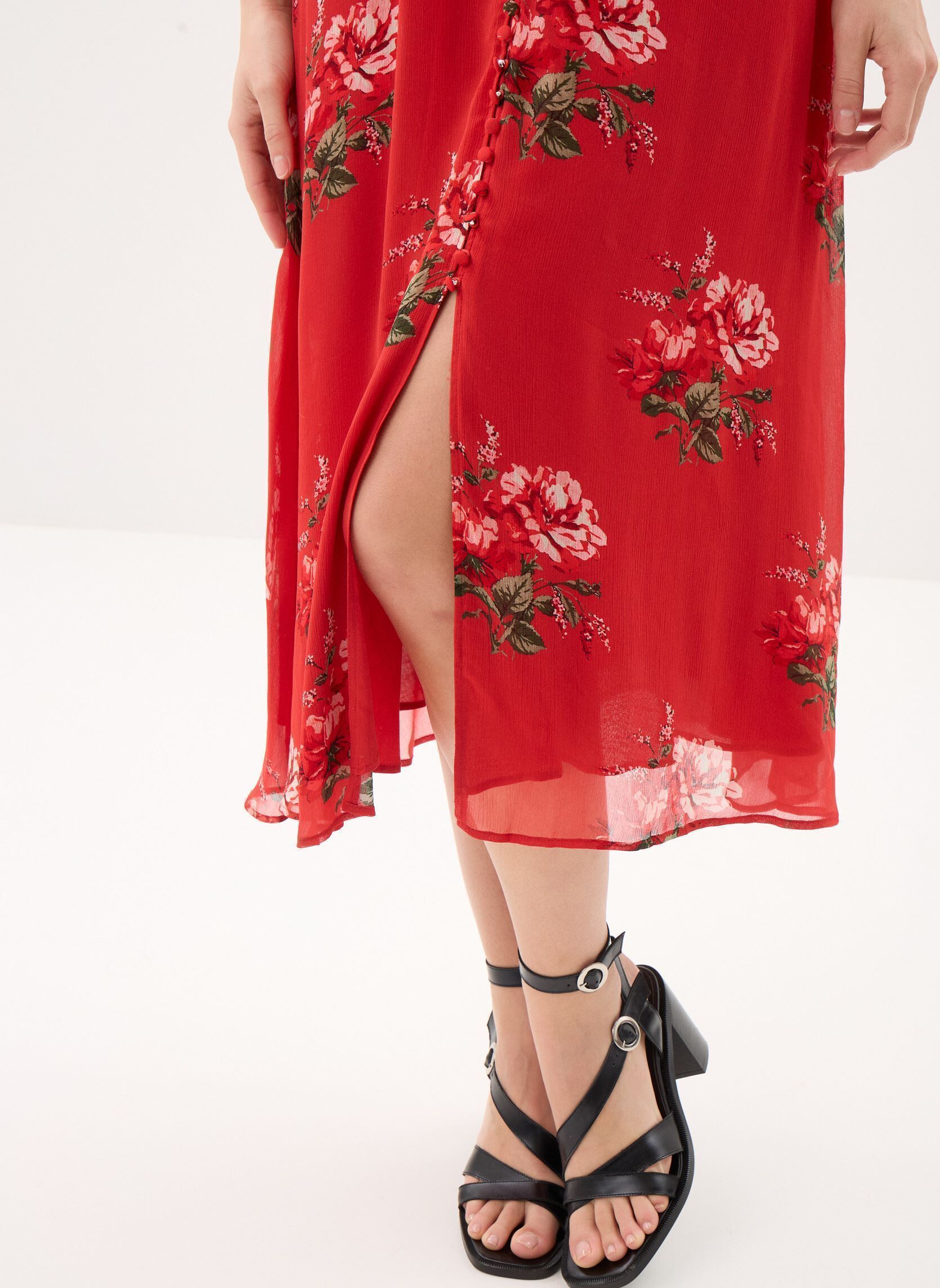 Robes longues FROB32078K femme rouge The Kooples Robes longues FROB32078K femme rouge RED37