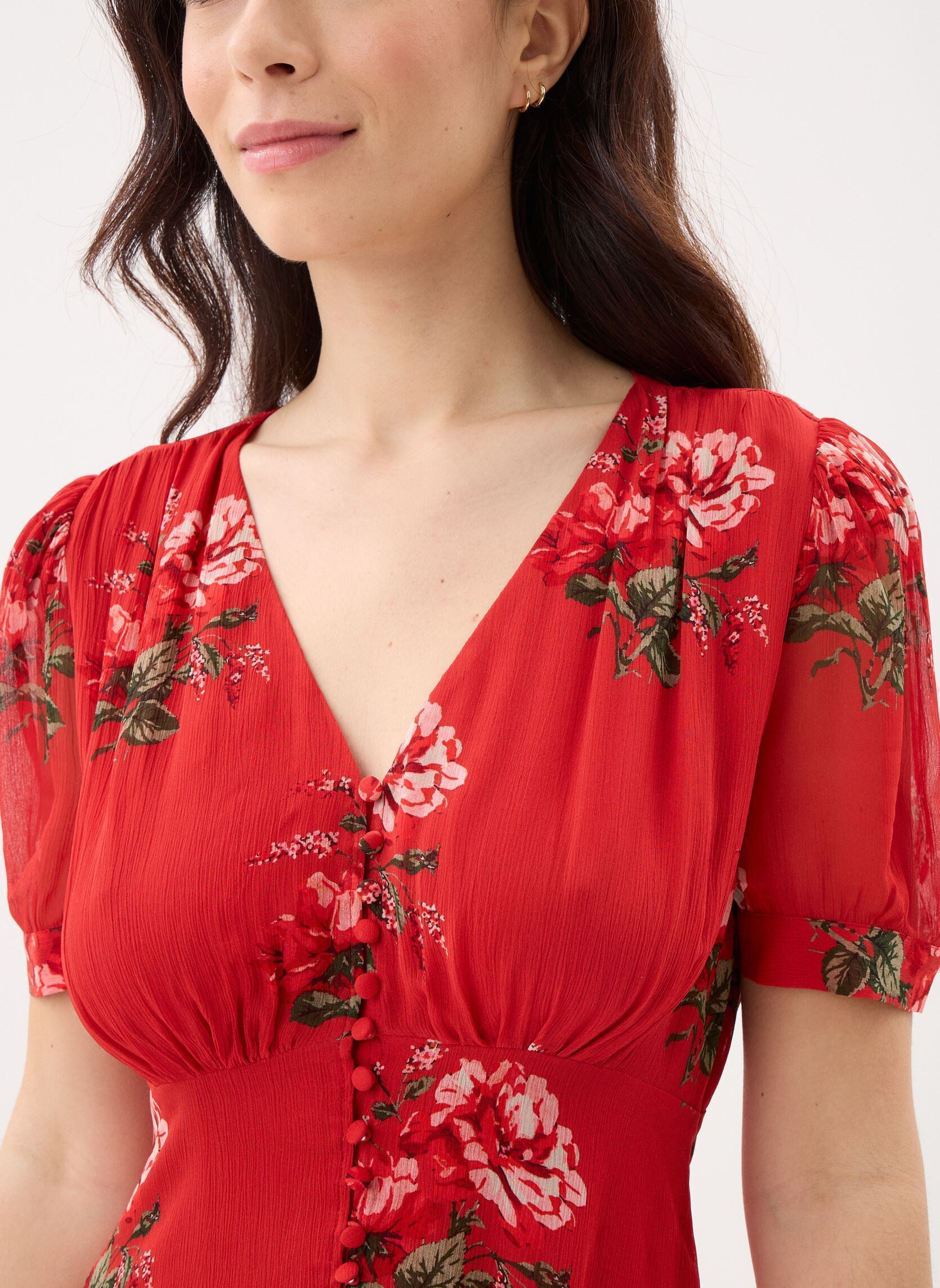 Robes longues FROB32078K femme rouge The Kooples Robes longues FROB32078K femme rouge RED37