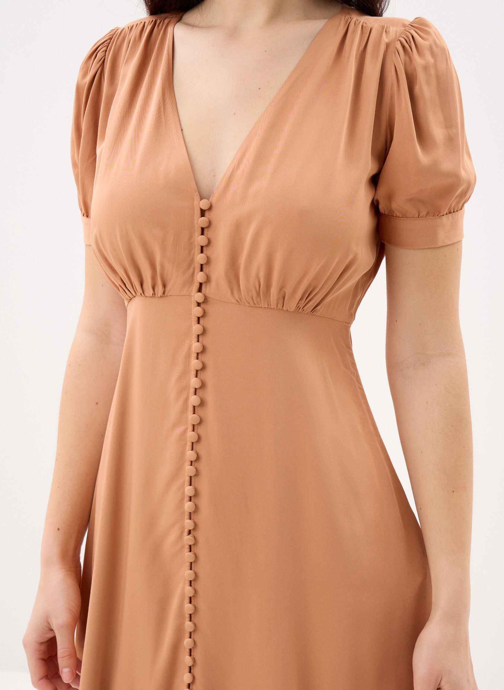 Robes FROB32088K femme marron The Kooples Robes FROB32088K femme marron CAM01