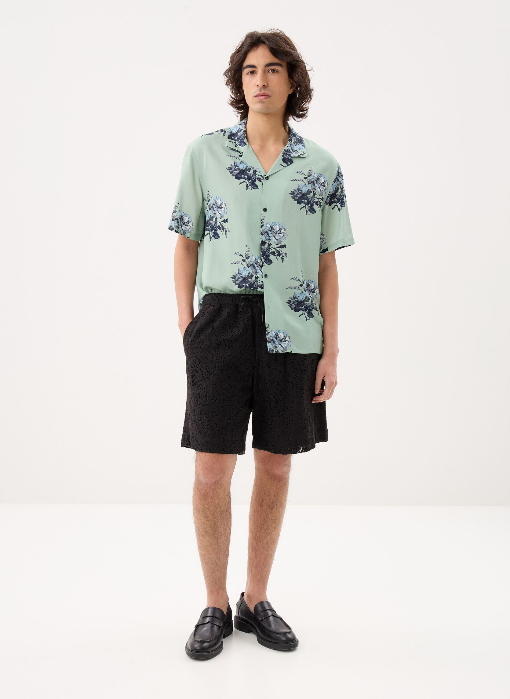 Shorts HSHO32001K heren zwart The Kooples Shorts HSHO32001K heren zwart BLA01