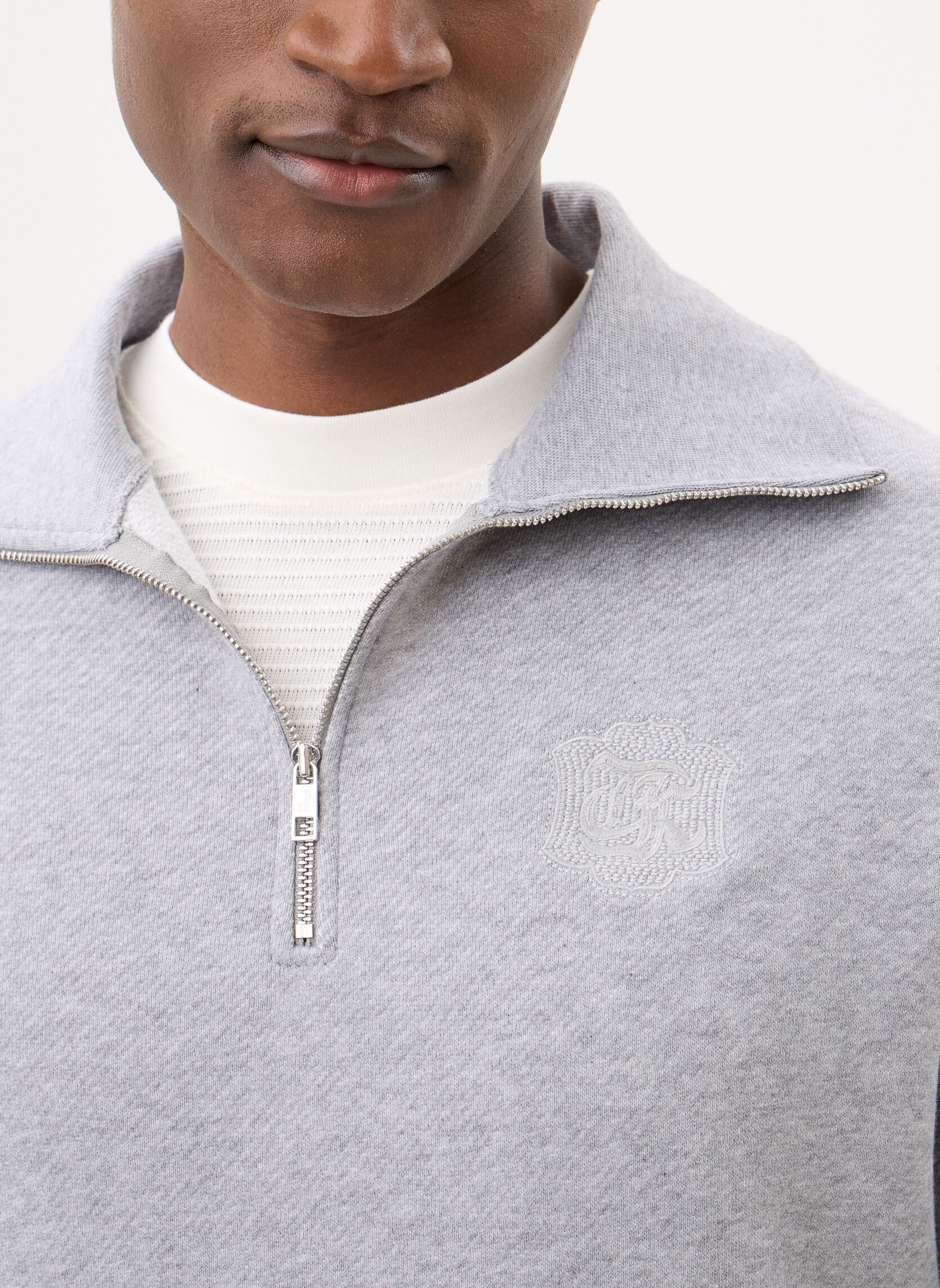 Sweats HSWE32003K homme gris The Kooples Sweats HSWE32003K homme gris GRY23