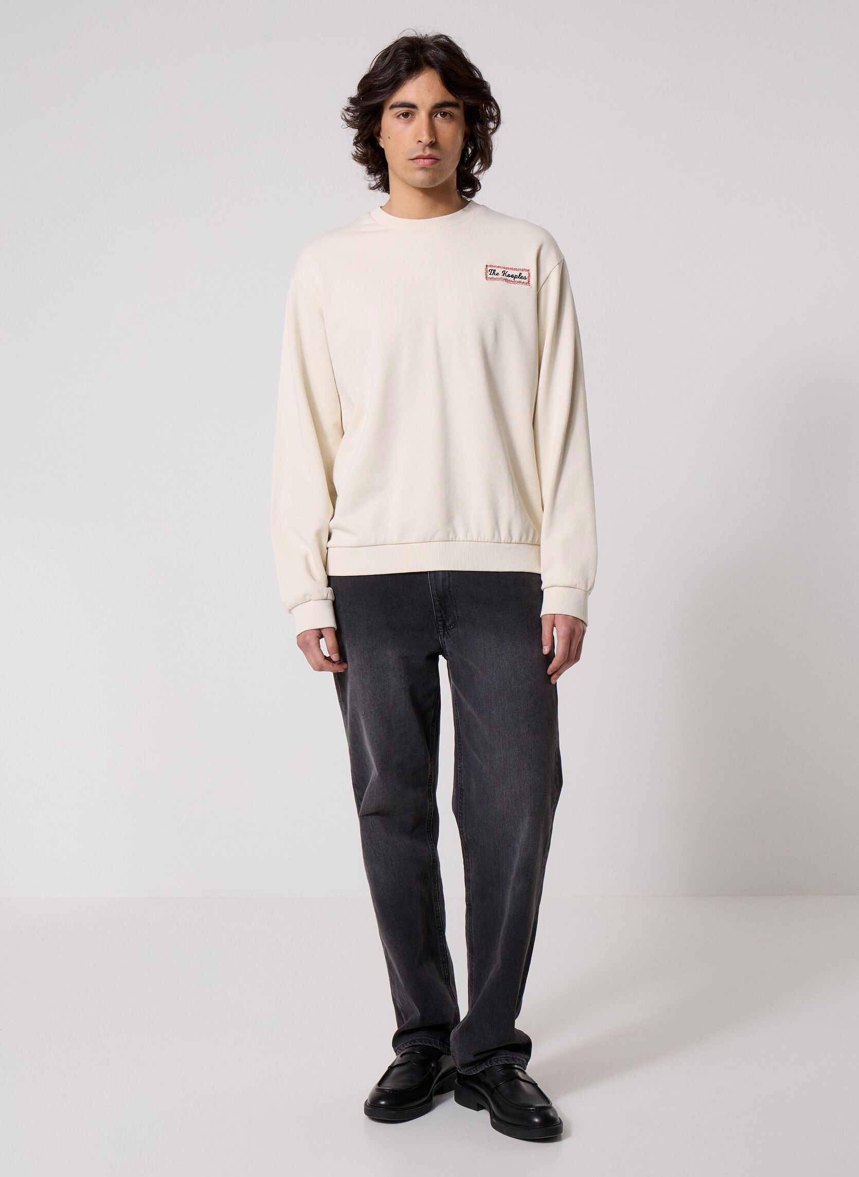 Sweatshirts HSWE32013K heren beige The Kooples Sweatshirts HSWE32013K heren beige BEI02