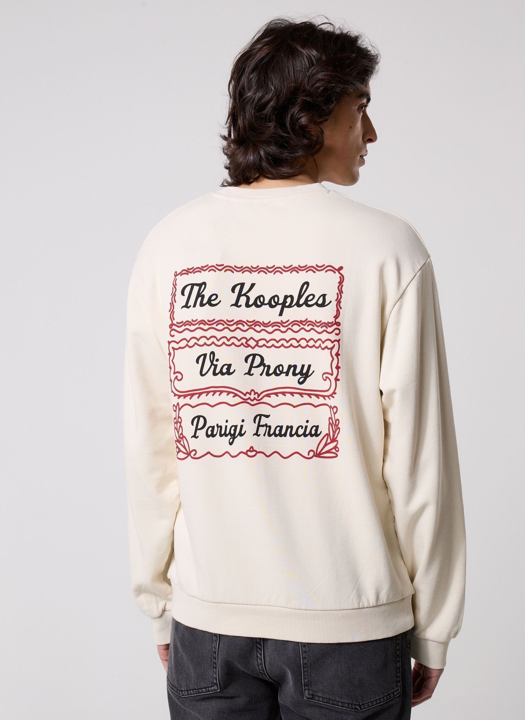 Sweatshirts HSWE32013K heren beige The Kooples Sweatshirts HSWE32013K heren beige BEI02