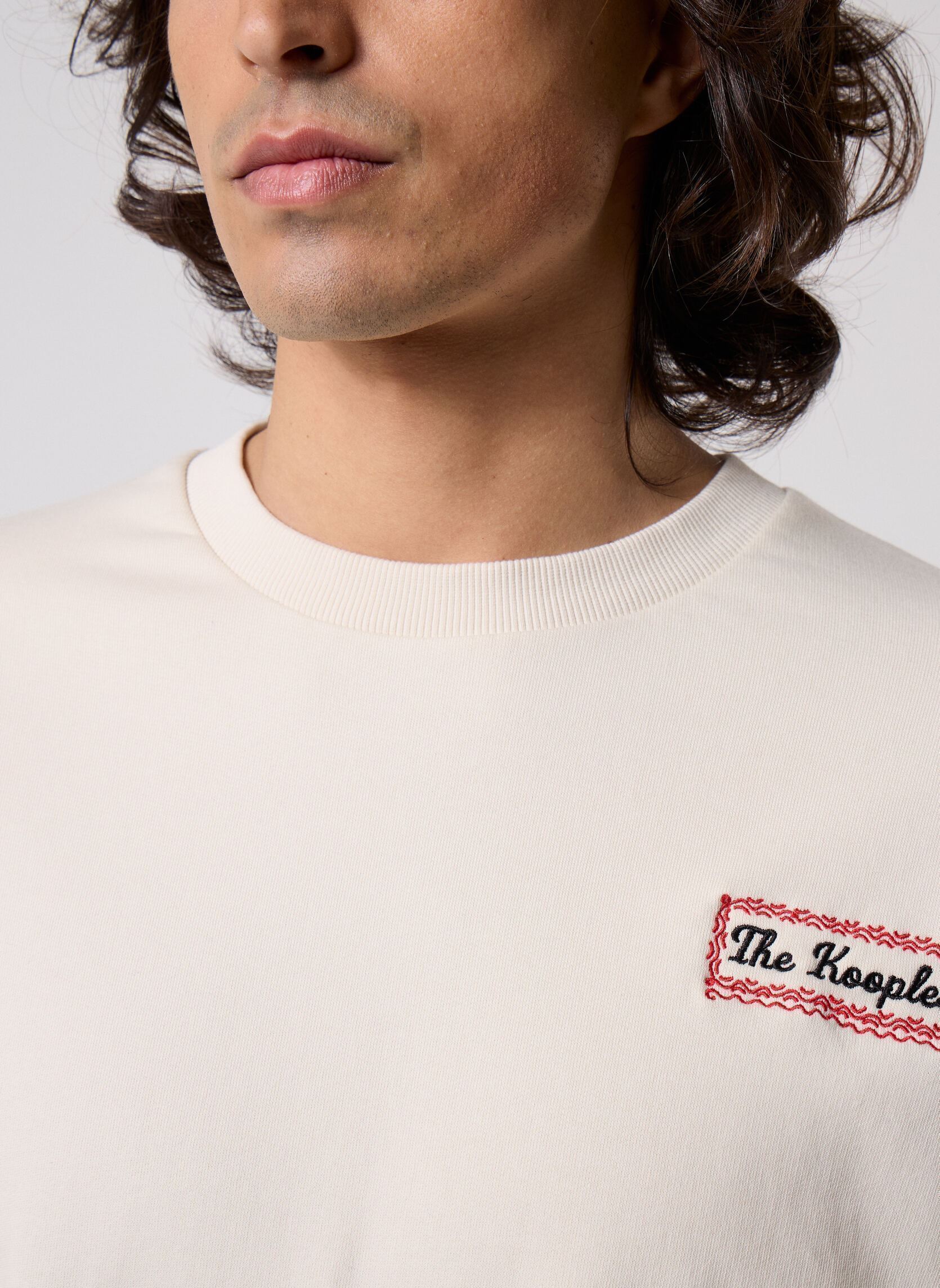 Sweatshirts HSWE32013K heren beige The Kooples Sweatshirts HSWE32013K heren beige BEI02