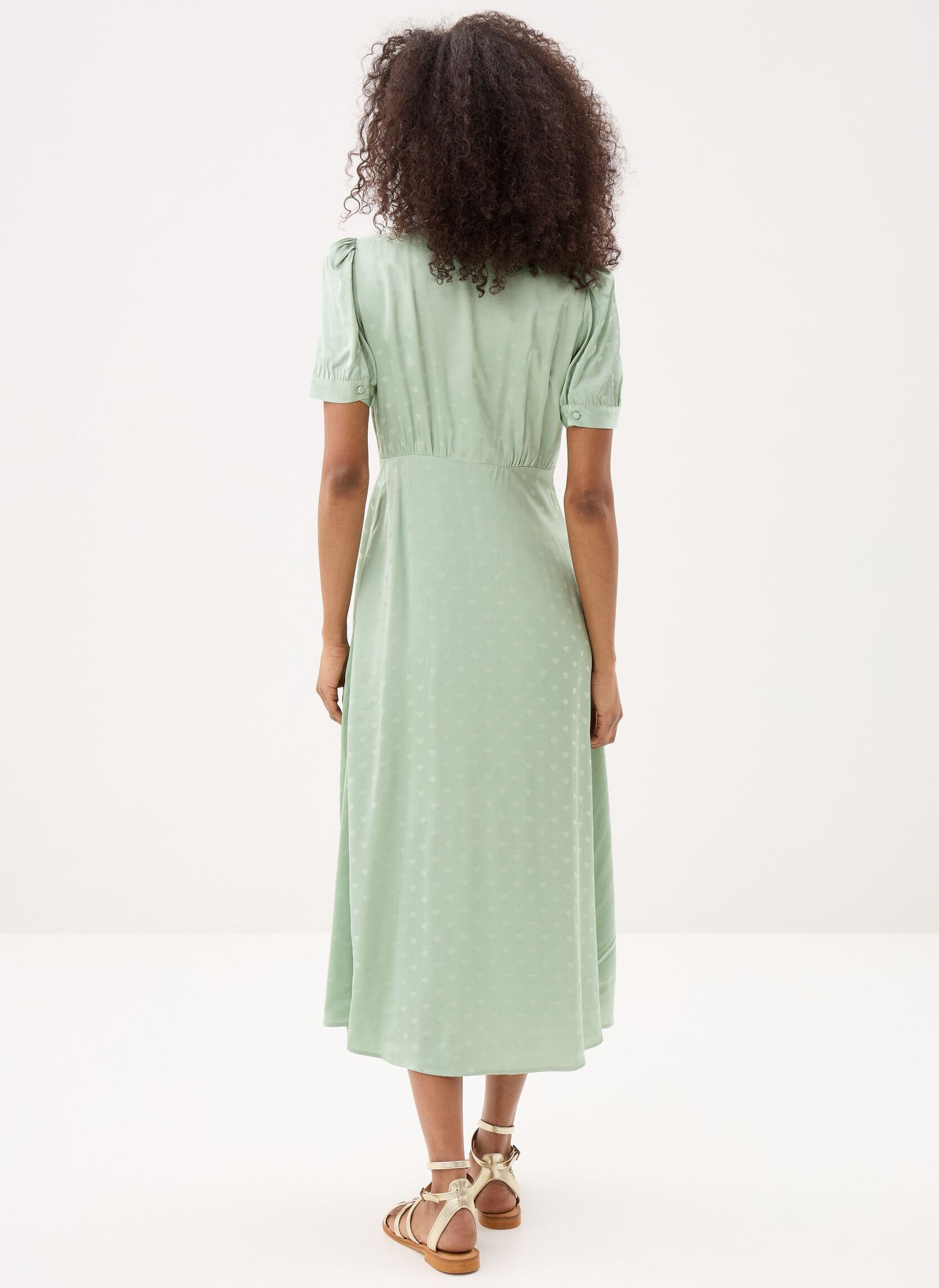 Robes longues FROB32085K femme vert The Kooples Robes longues FROB32085K femme vert GRN63
