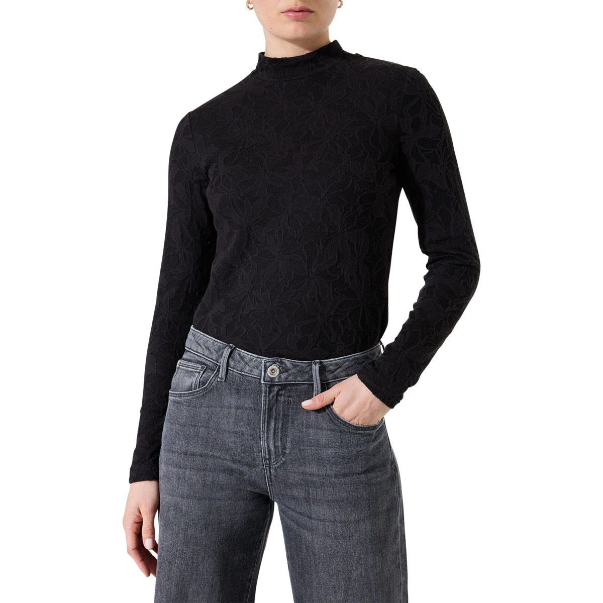 Pull Vintage Lee Noir Col Doré Brodé Musique - Taille M Femme, Occasion Très Bon état