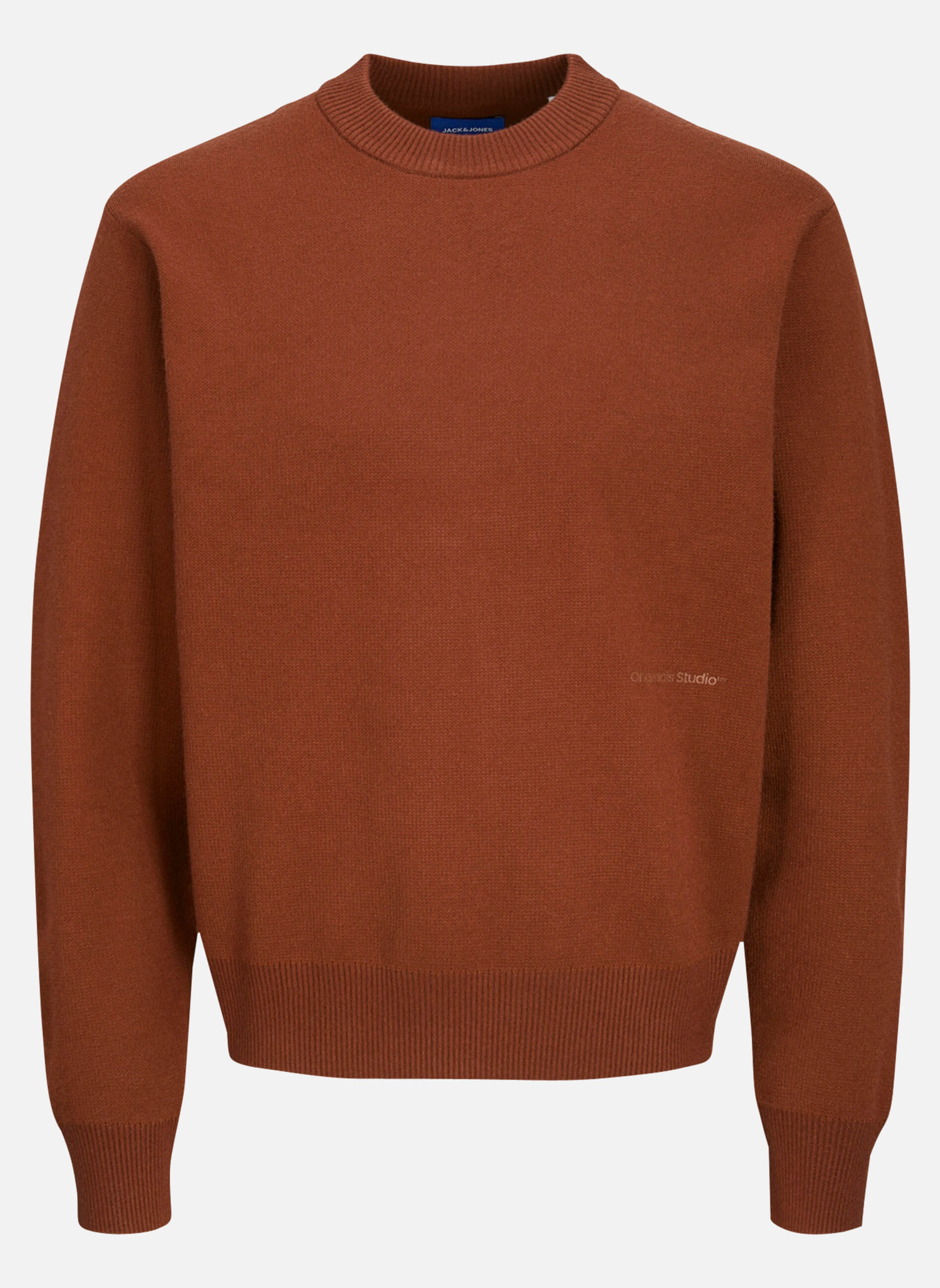 Pull Col V Homme HARRIS WILSON SALAMANDRE - Orange Rouille, Coton/laine, Taille S, Neuf Avec étiquettes