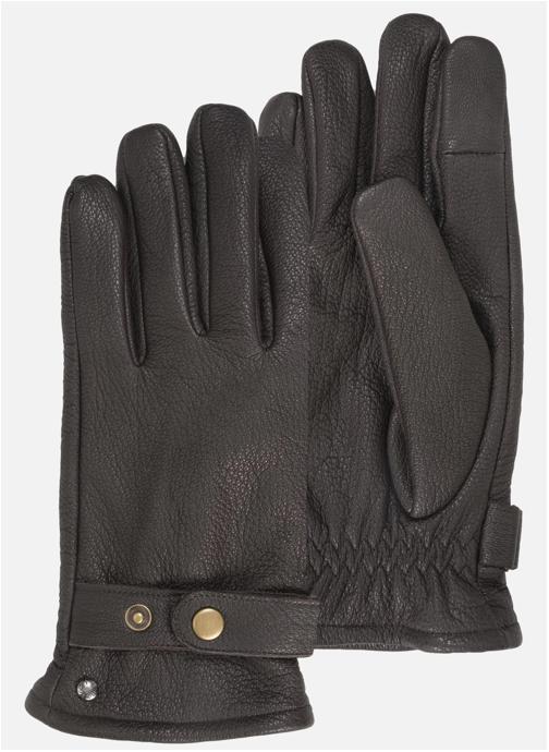 Isotoner Gants Gants cuir Homme Marron patte de resserrage homme marron