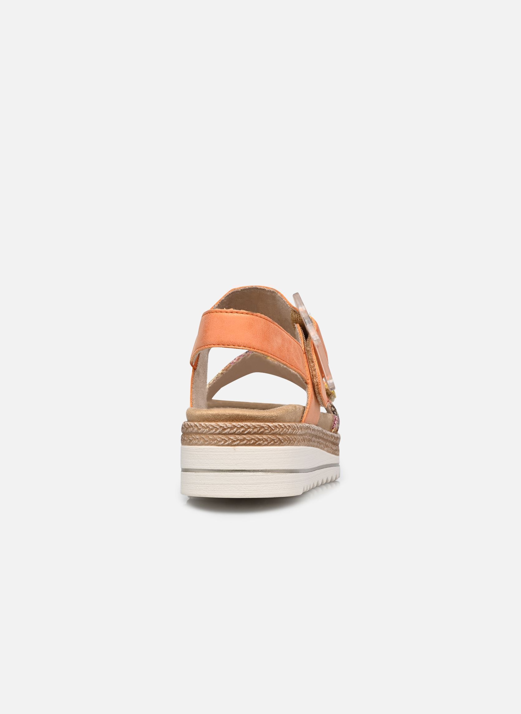 Sandales compensées et plateformes D0Q62 femme orange Remonte Sandales compensées et plateformes D0Q62 femme orange GOLD-MULTI/ORANGE