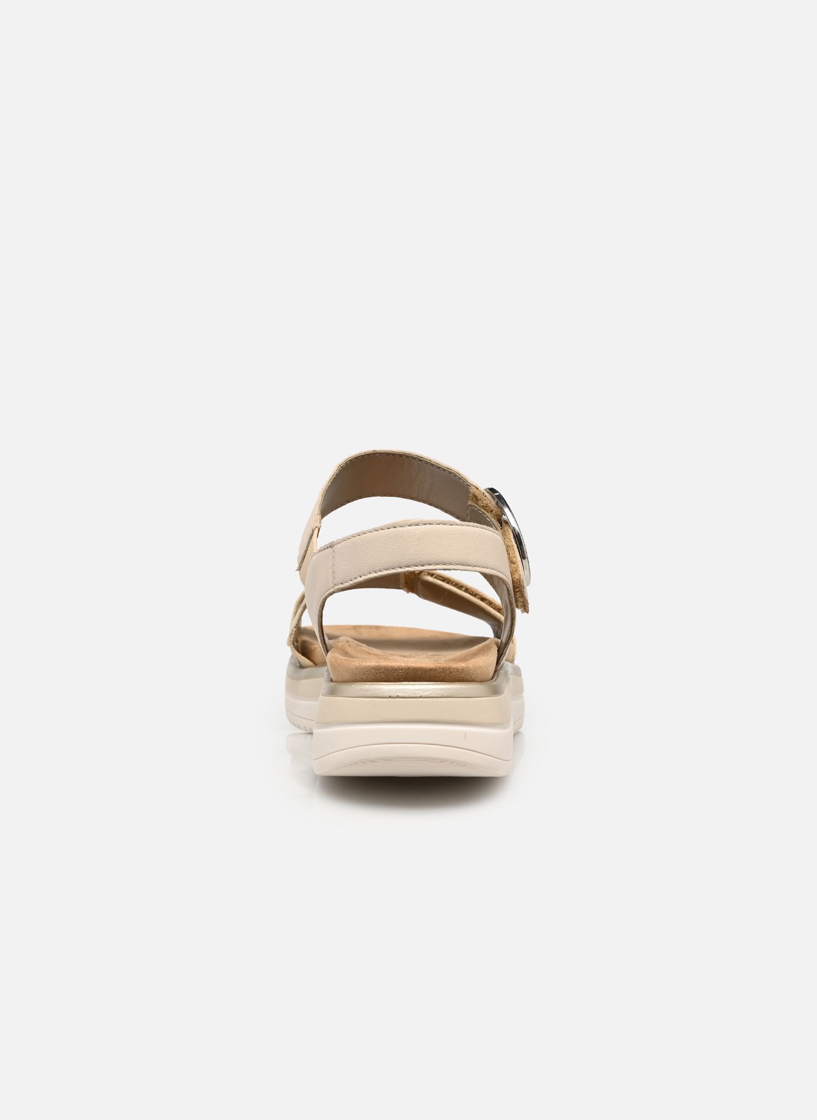 Flache Sandalen D1J64 damen gold und bronze Remonte Flache Sandalen D1J64 damen gold und bronze OFFWHITE-GOLD/MUSCHEL/PORZELLA