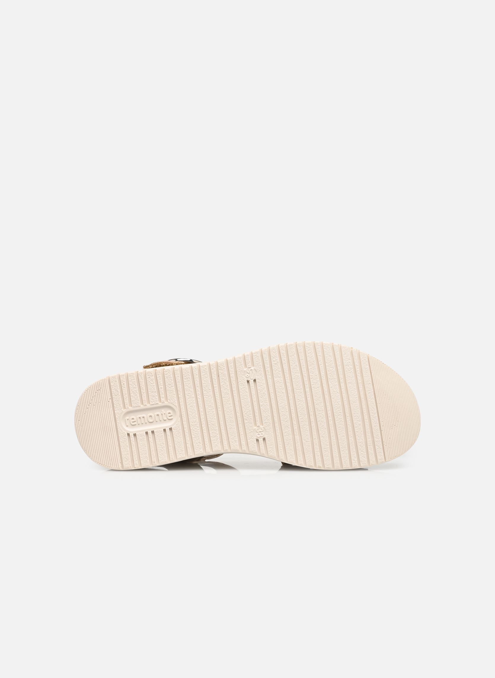 Flache Sandalen D1J64 damen gold und bronze Remonte Flache Sandalen D1J64 damen gold und bronze OFFWHITE-GOLD/MUSCHEL/PORZELLA