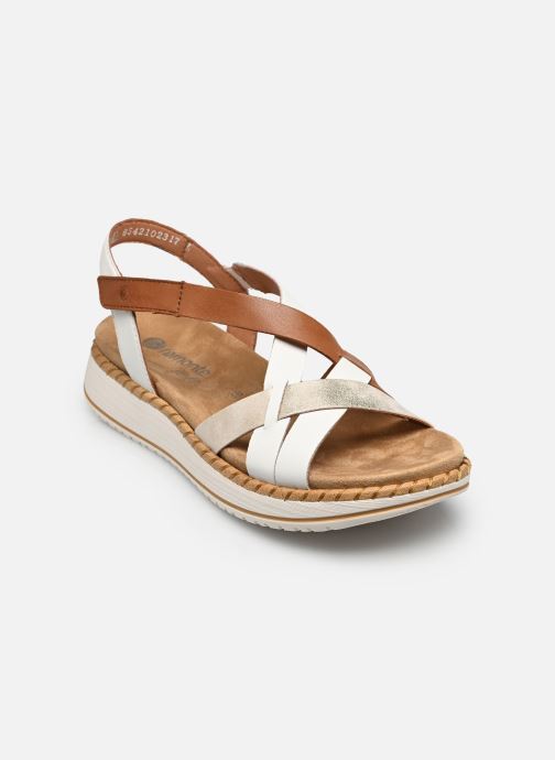 Remonte Sandalen met sleehak en plateau D3J53 dames wit