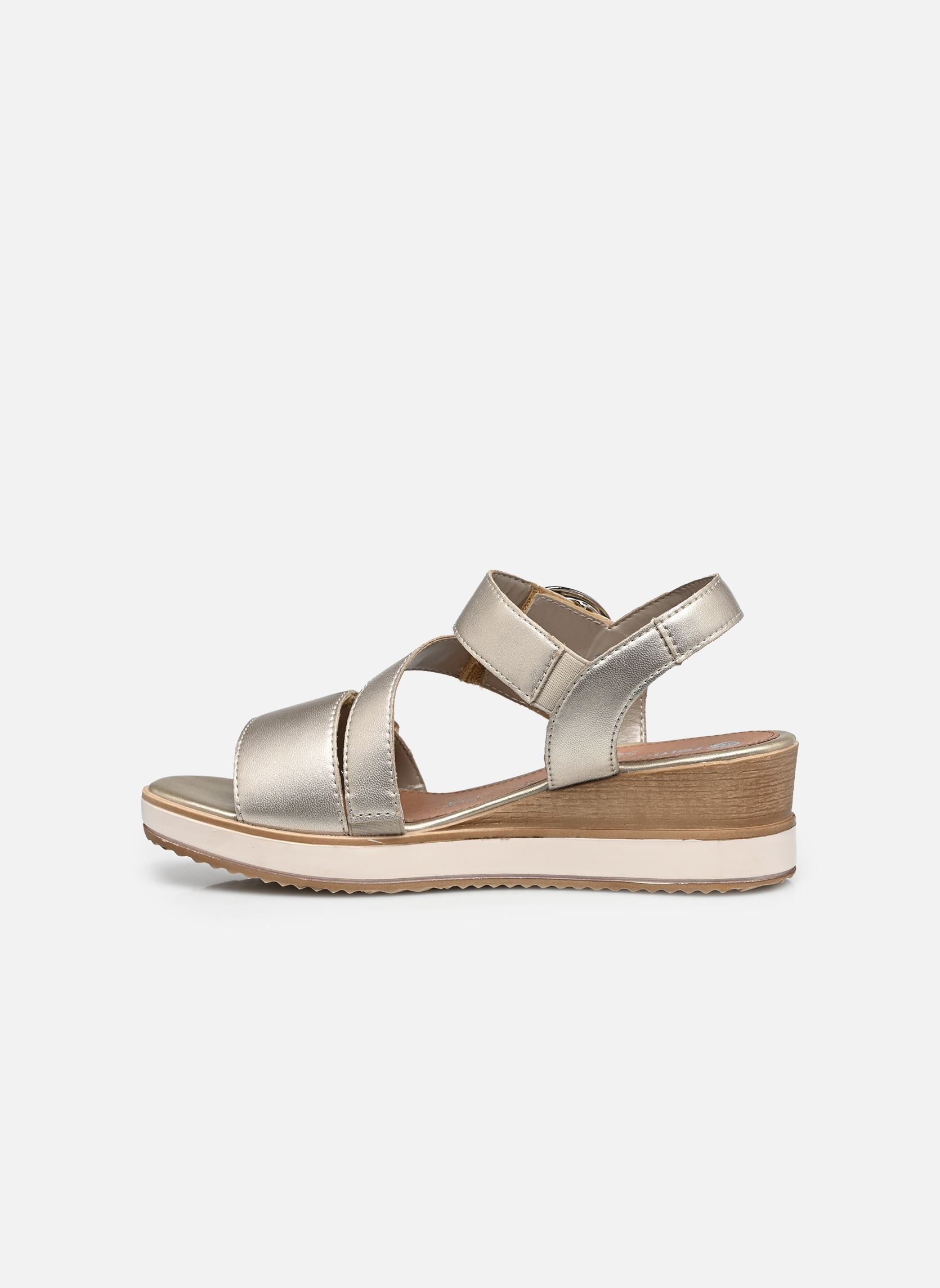 Keil- und Plateausandalen D6466 damen silber Remonte Keil- und Plateausandalen D6466 damen silber PALEGOLD