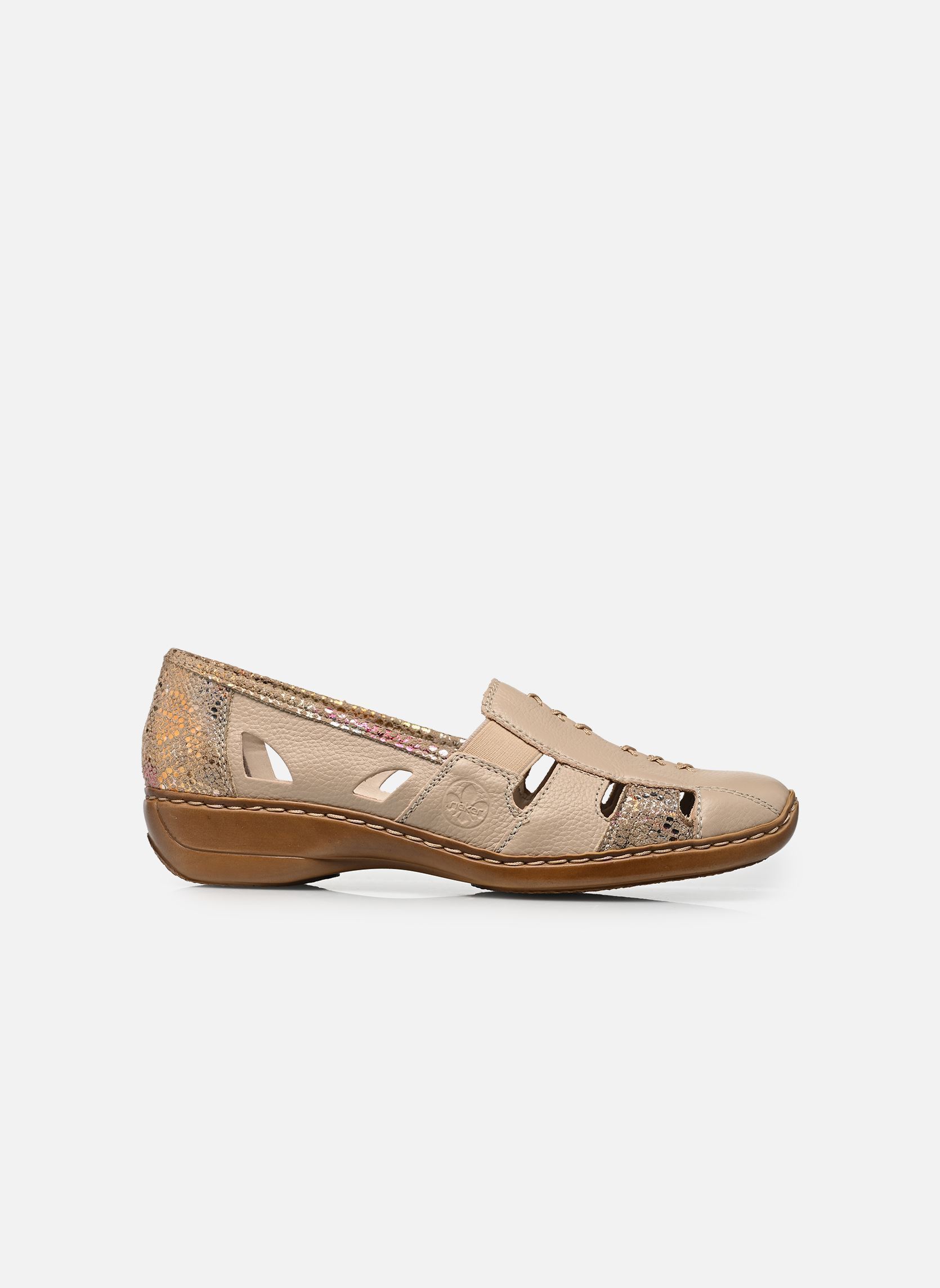 Klassieke ballerina's 41385 dames beige Rieker Klassieke ballerina's 41385 dames beige CLIFF/MULTI