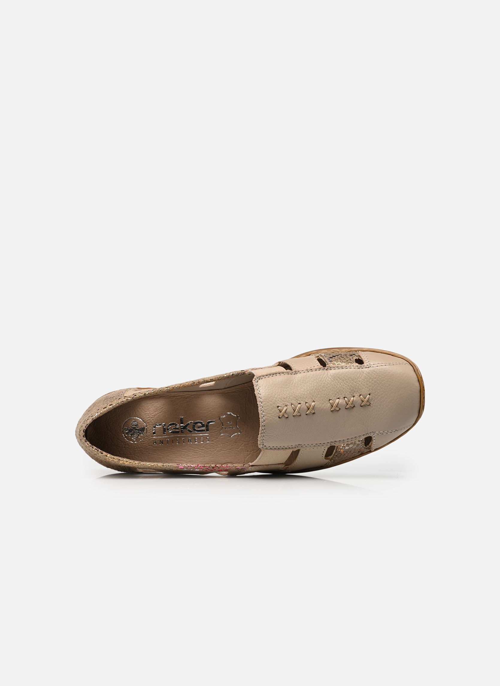 Klassieke ballerina's 41385 dames beige Rieker Klassieke ballerina's 41385 dames beige CLIFF/MULTI