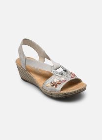 Keil- und Plateausandalen 62466 damen silber Rieker Keil- und Plateausandalen 62466 damen silber ROSE-METALLIC