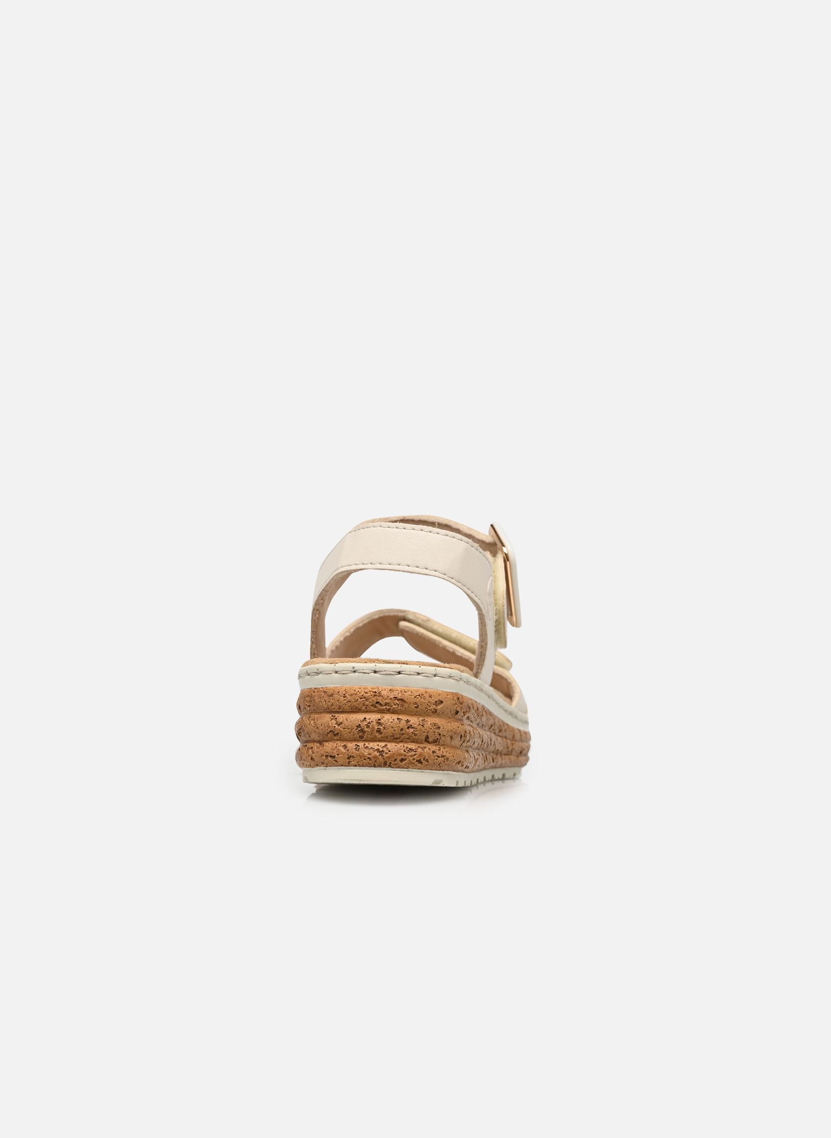 Keil- und Plateausandalen 62760 damen beige Rieker Keil- und Plateausandalen 62760 damen beige PORZELLAN