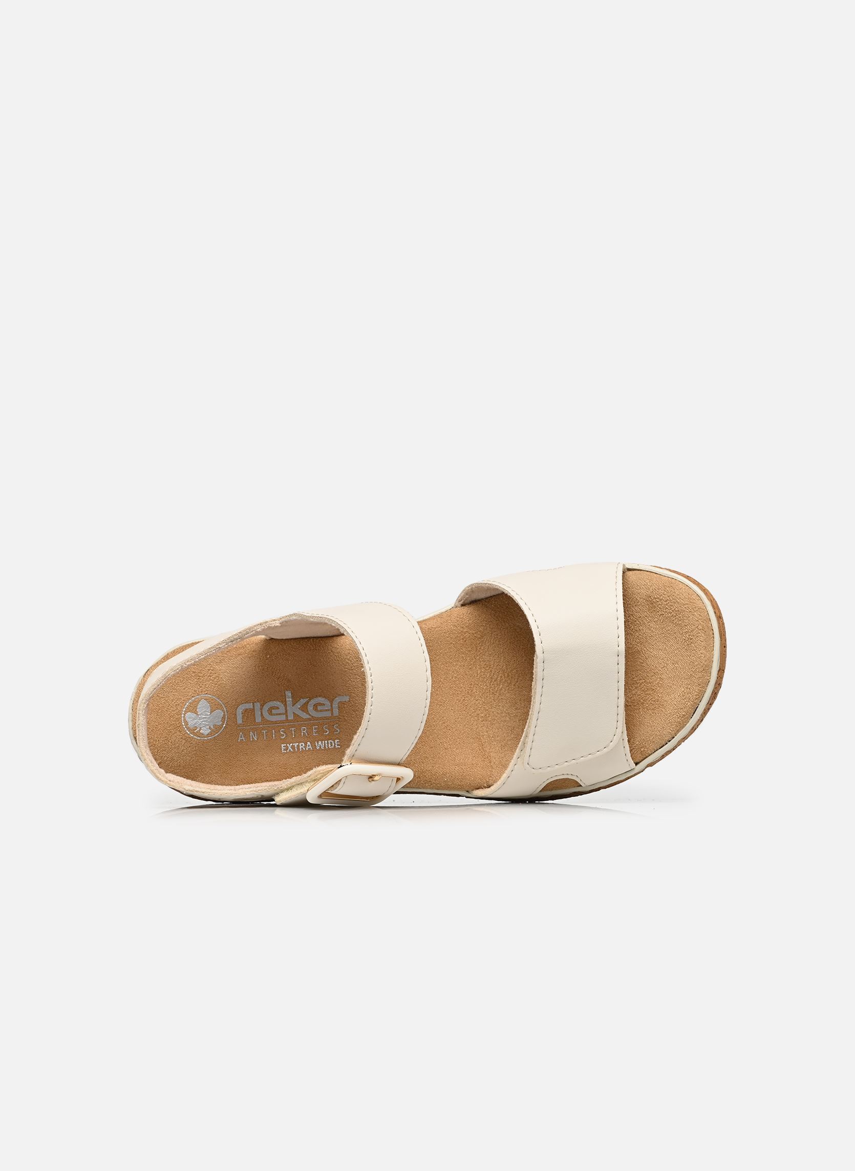 Keil- und Plateausandalen 62760 damen beige Rieker Keil- und Plateausandalen 62760 damen beige PORZELLAN