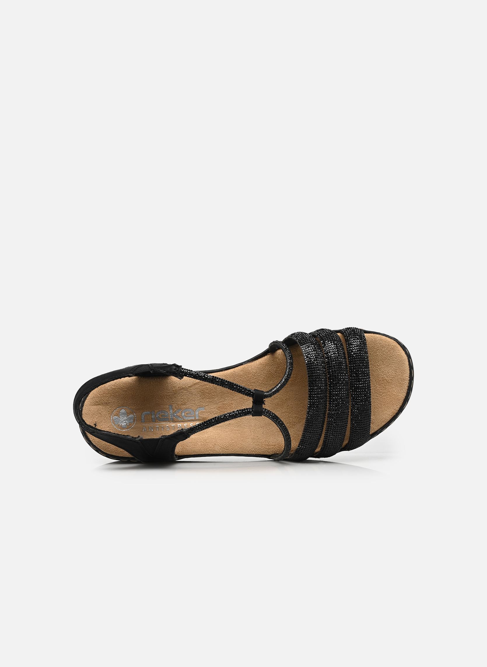 Sandales compensées et plateformes 62977 femme noir Rieker Sandales compensées et plateformes 62977 femme noir BLACK/BLACK/SCHWARZ