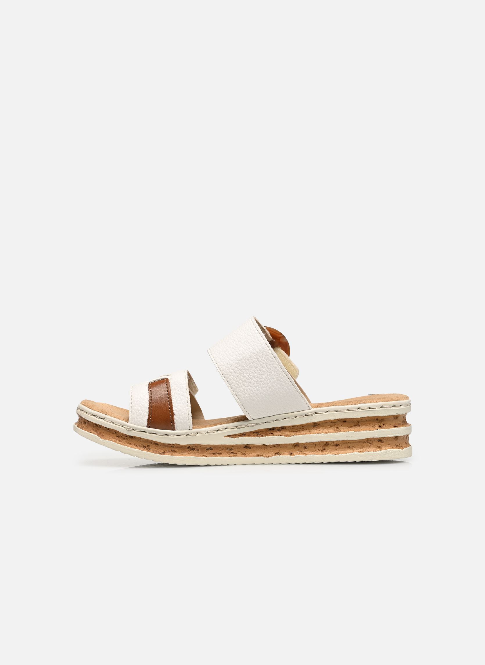 Mules 62993 femme blanc Rieker Mules 62993 femme blanc WEISS/NUSS