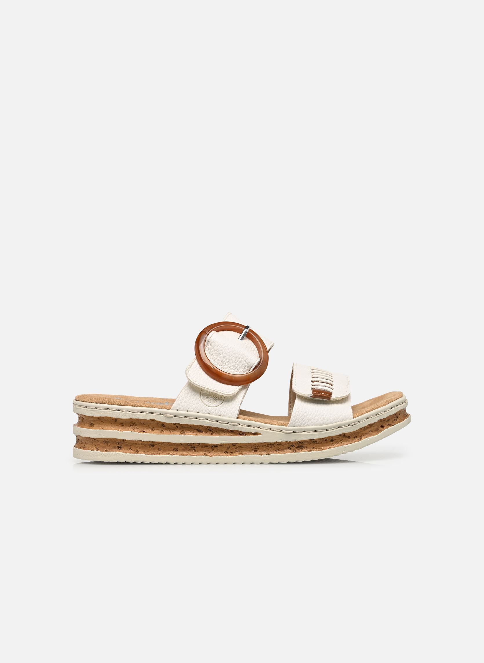 Mules 62993 femme blanc Rieker Mules 62993 femme blanc WEISS/NUSS