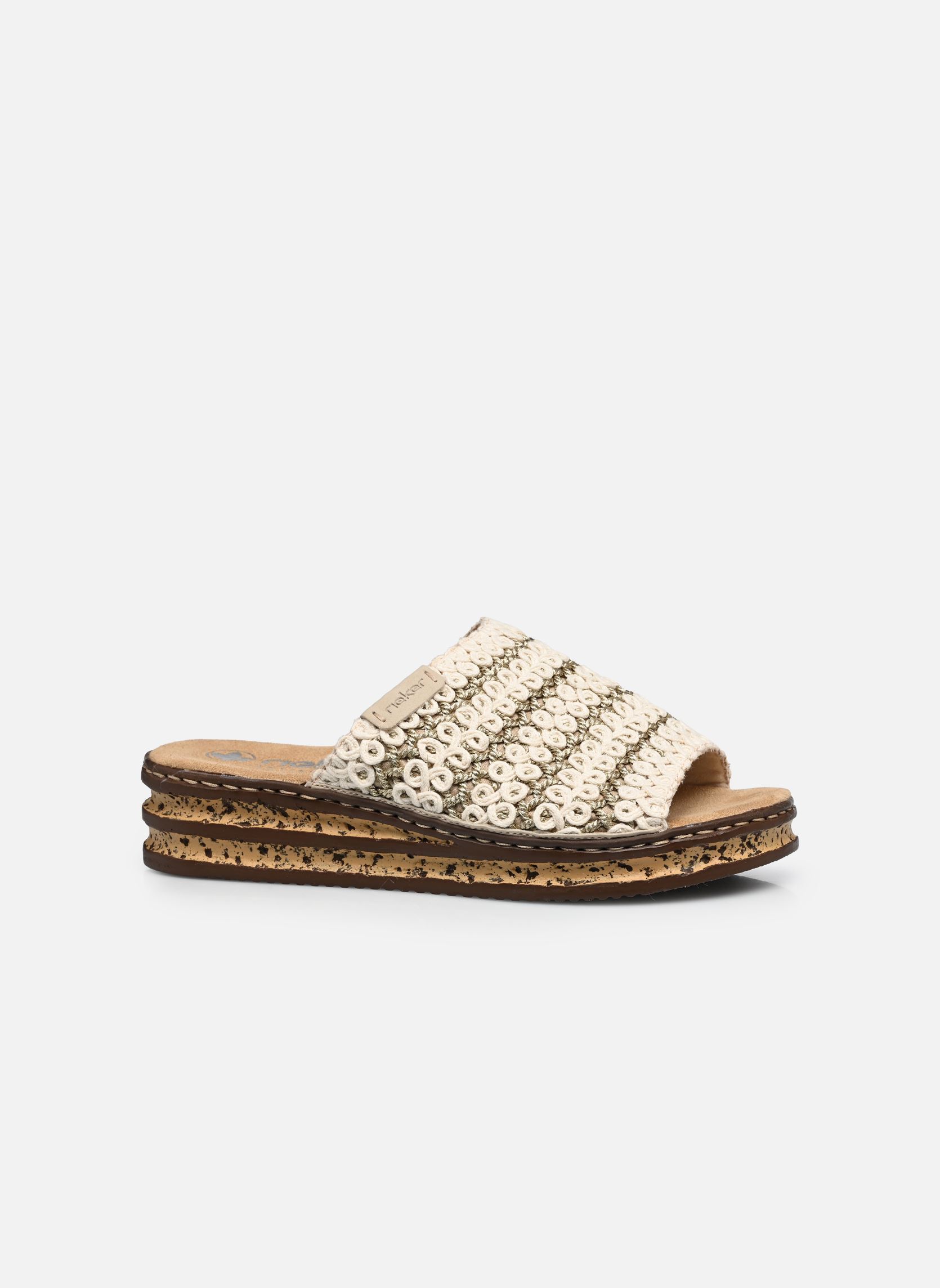 Mules et sabots 629X8 femme beige Rieker Mules et sabots 629X8 femme beige CREME-GOLD/GINGER