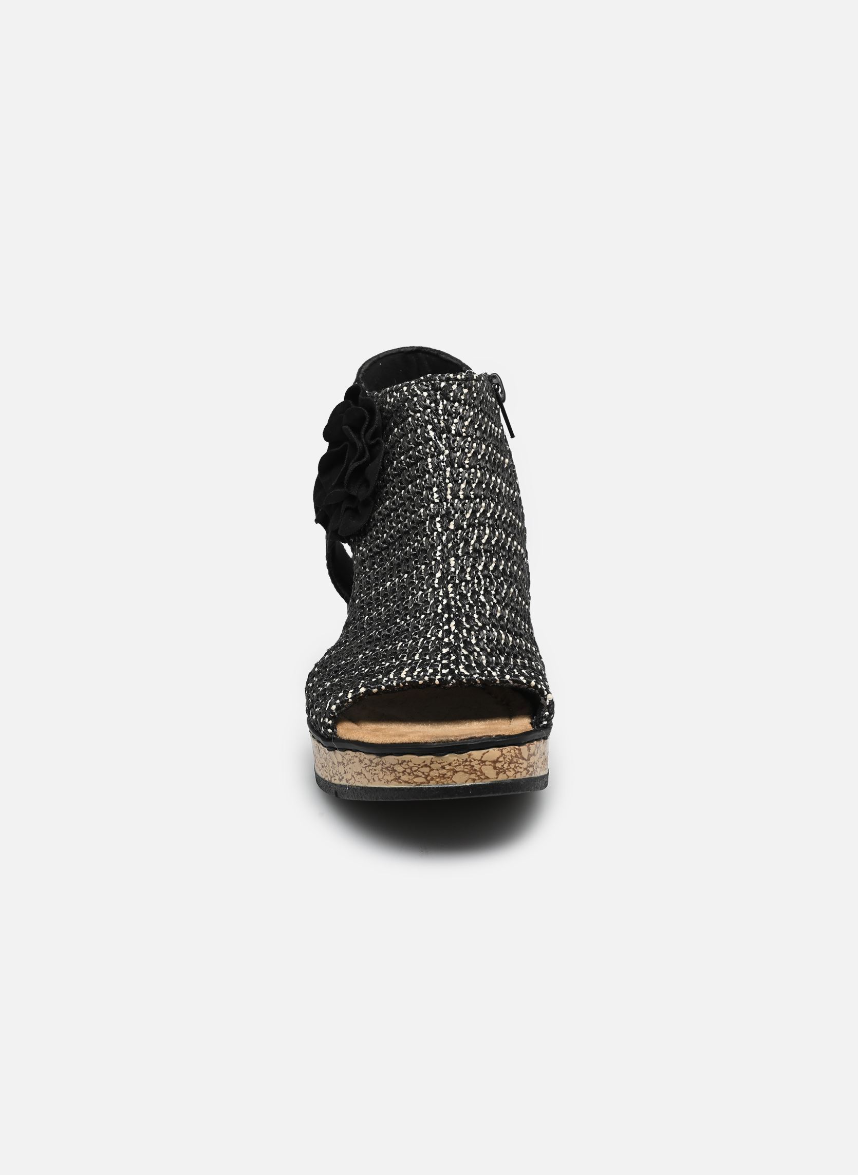 Sandales compensées et plateformes 63791 femme noir Rieker Sandales compensées et plateformes 63791 femme noir SCHWARZ-SAND/SCHWARZ