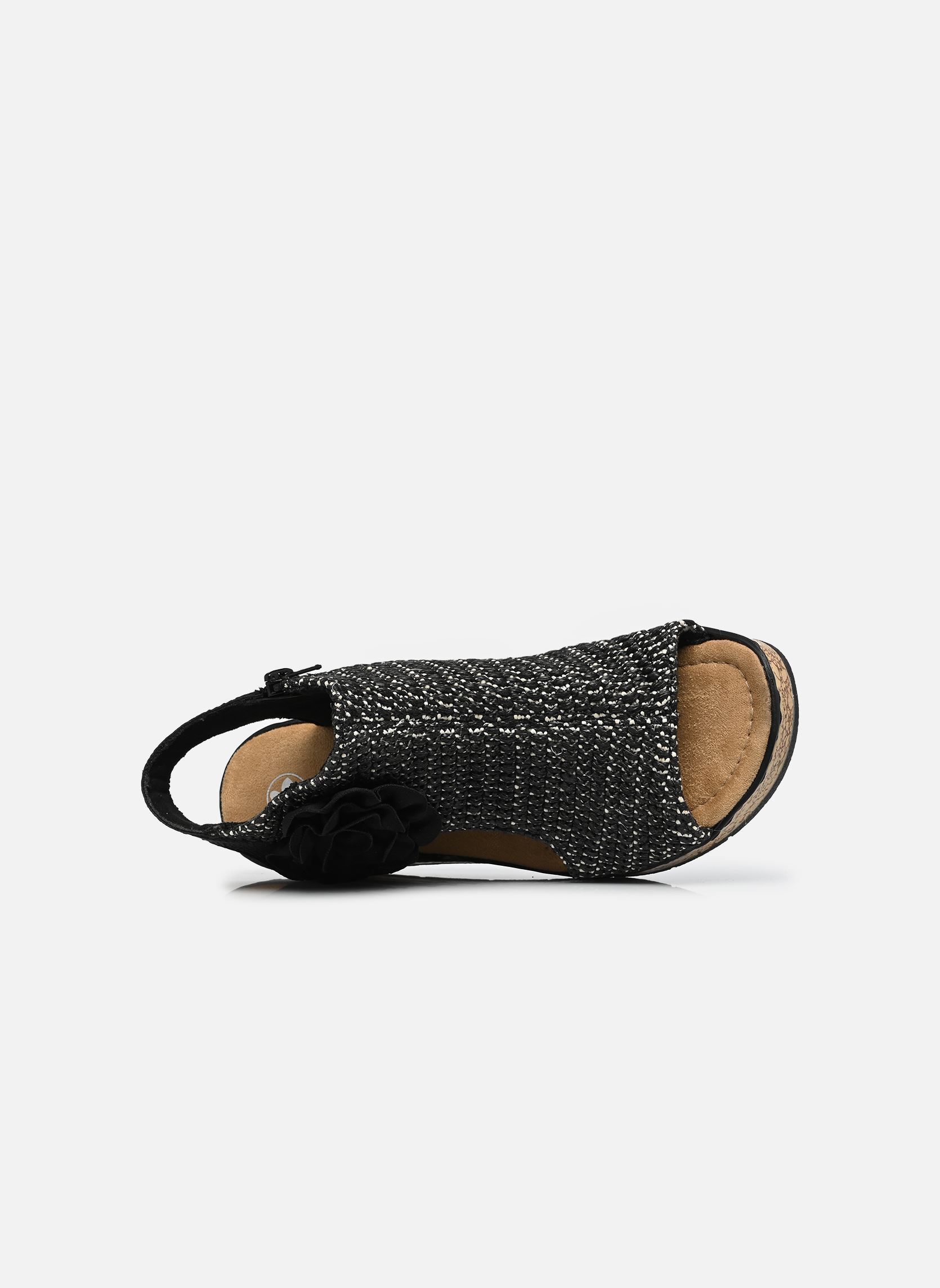 Sandales compensées et plateformes 63791 femme noir Rieker Sandales compensées et plateformes 63791 femme noir SCHWARZ-SAND/SCHWARZ