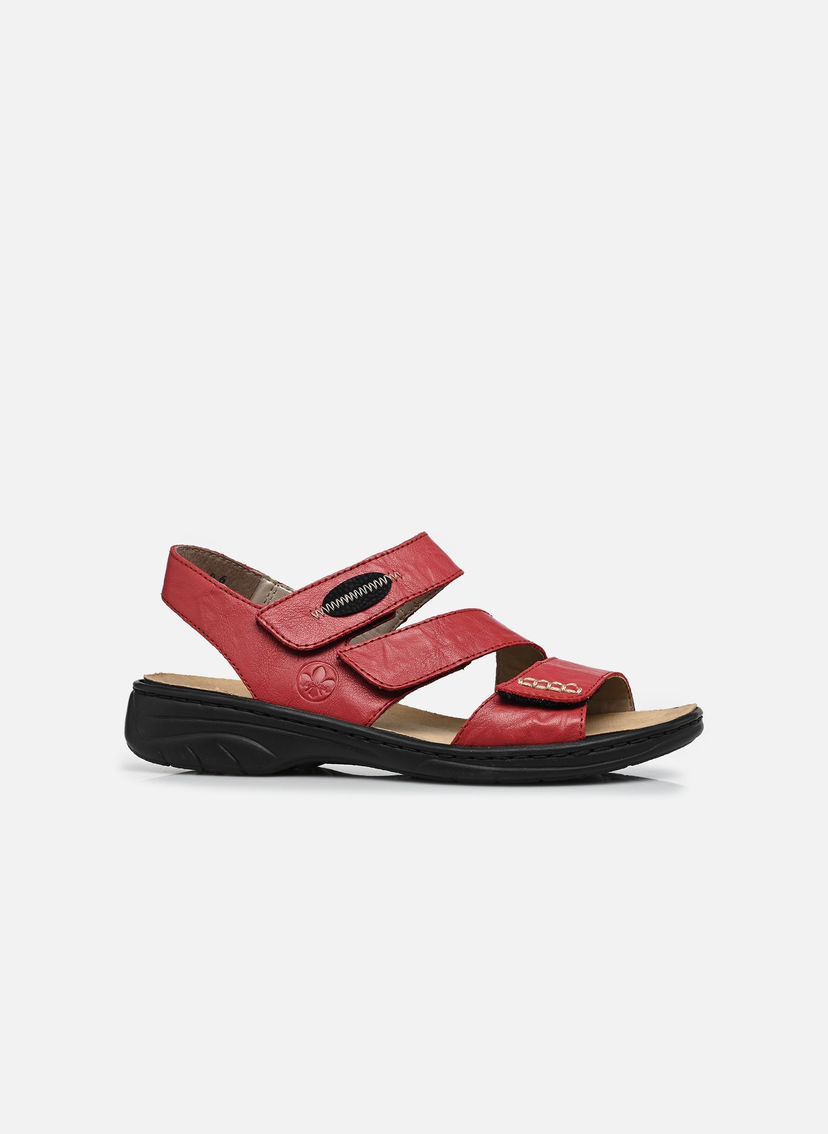 Sandales 64573 femme rouge Rieker Sandales 64573 femme rouge ROSSO/SCHWARZ