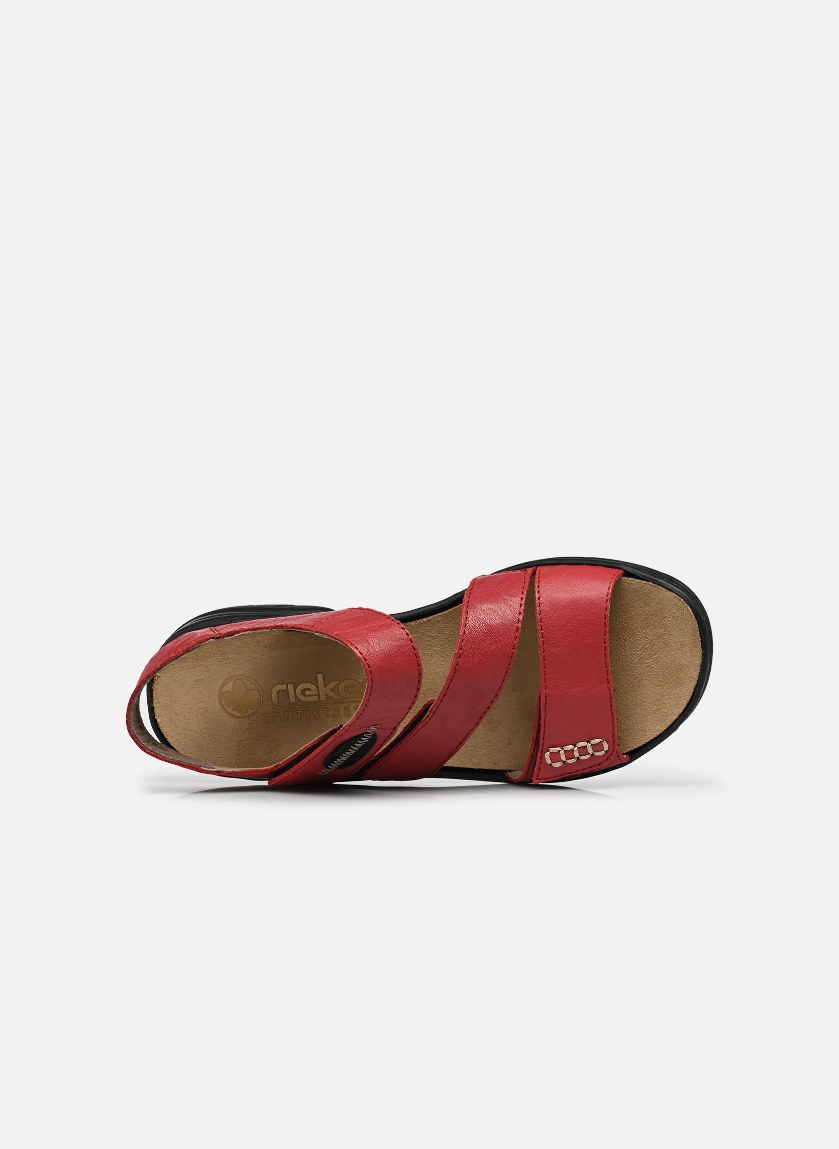 Sandales 64573 femme rouge Rieker Sandales 64573 femme rouge ROSSO/SCHWARZ