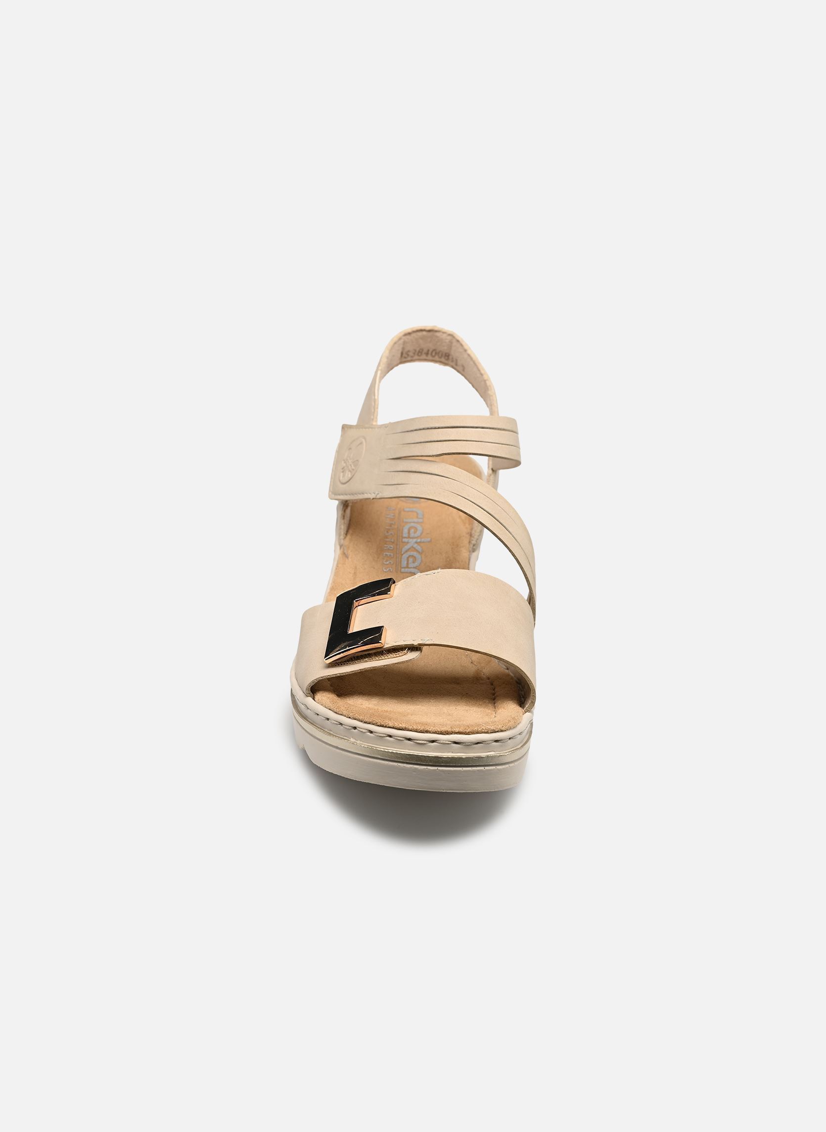 Sandales compensées et plateformes 67410 femme beige Rieker Sandales compensées et plateformes 67410 femme beige GINGER