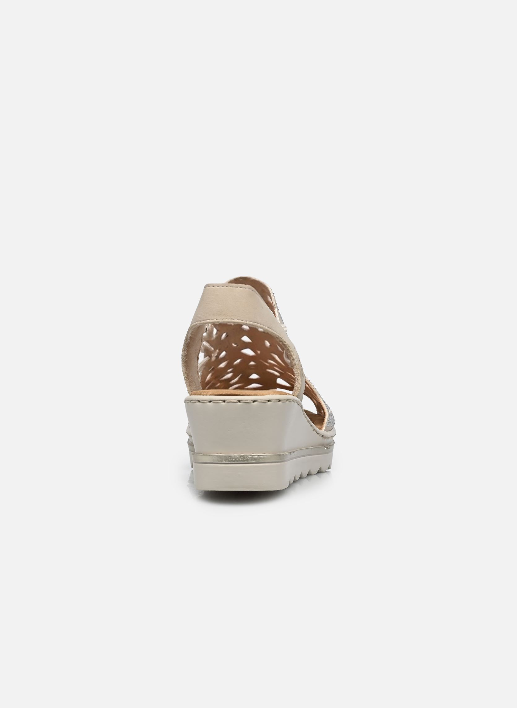 Keil- und Plateausandalen 67465 damen beige Rieker Keil- und Plateausandalen 67465 damen beige GINGER