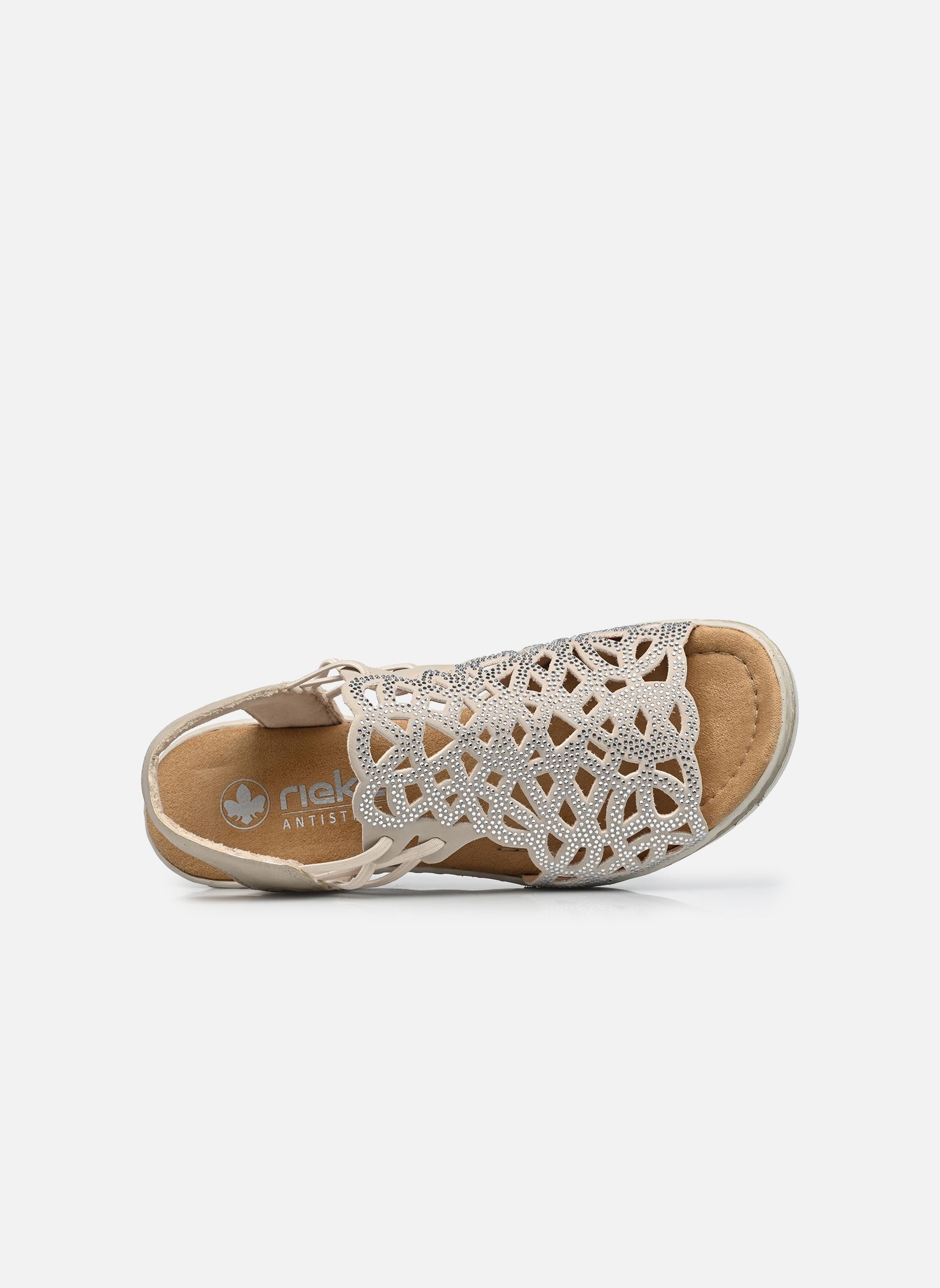 Keil- und Plateausandalen 67465 damen beige Rieker Keil- und Plateausandalen 67465 damen beige GINGER