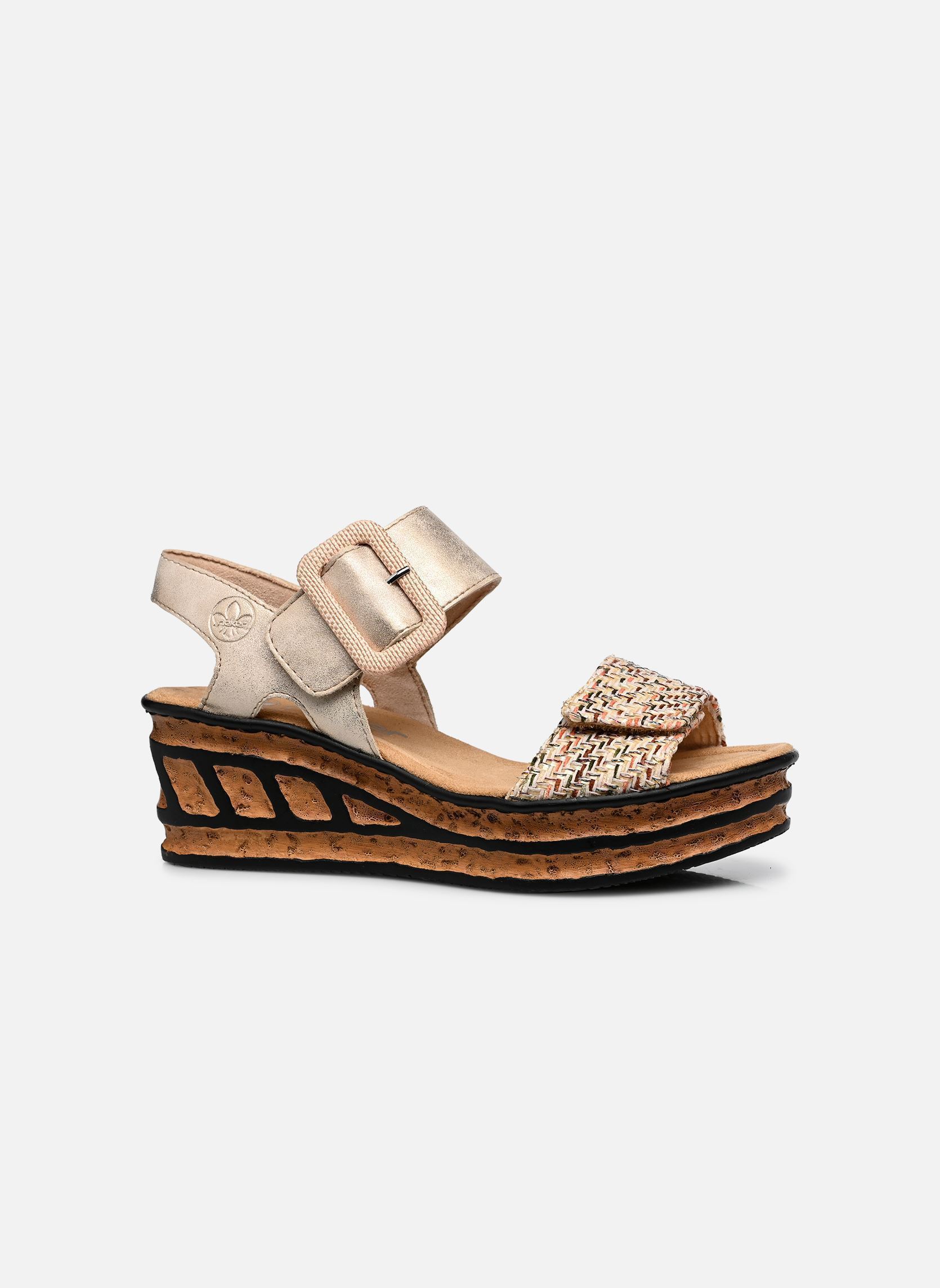 Keil- und Plateausandalen 68172 damen beige Rieker Keil- und Plateausandalen 68172 damen beige BEIGE/MUSCHEL