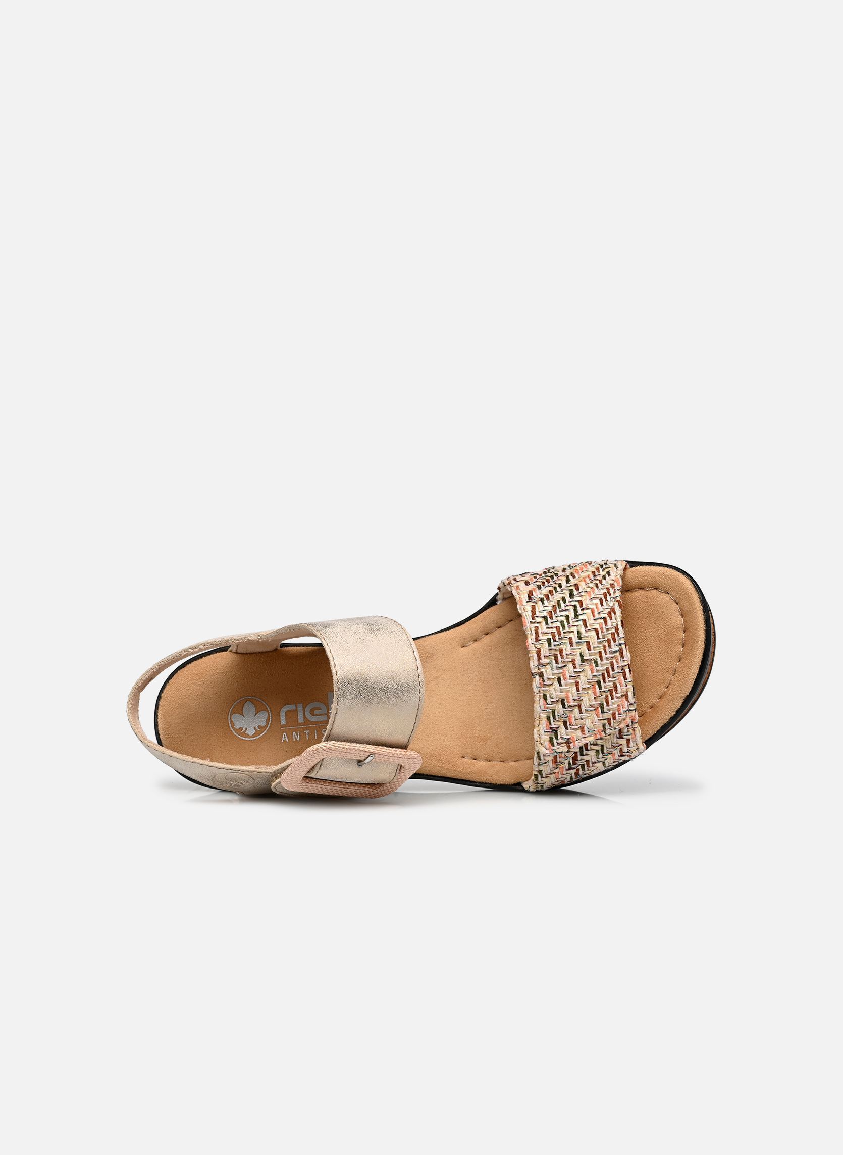 Keil- und Plateausandalen 68172 damen beige Rieker Keil- und Plateausandalen 68172 damen beige BEIGE/MUSCHEL