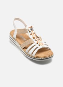 Sandales compensées et plateformes V0656 femme blanc