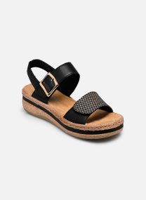 Sandali con zeppa e plateau V0951 donna nero Rieker Sandali con zeppa e plateau V0951 donna nero SCHWARZ-NATUR/SCHWARZ