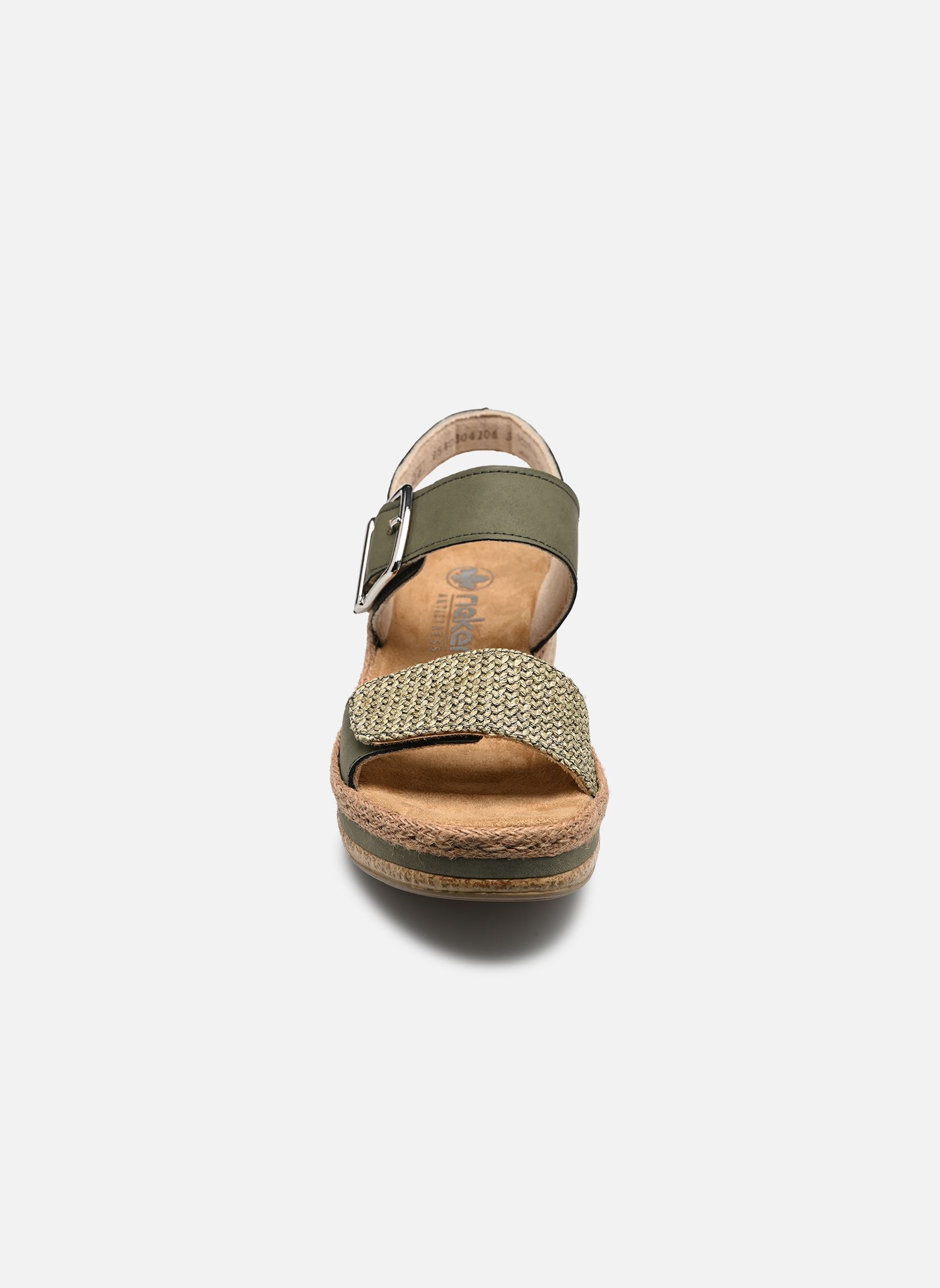 Sandales compensées et plateformes V0951 femme vert Rieker Sandales compensées et plateformes V0951 femme vert SCHILF/MOOS