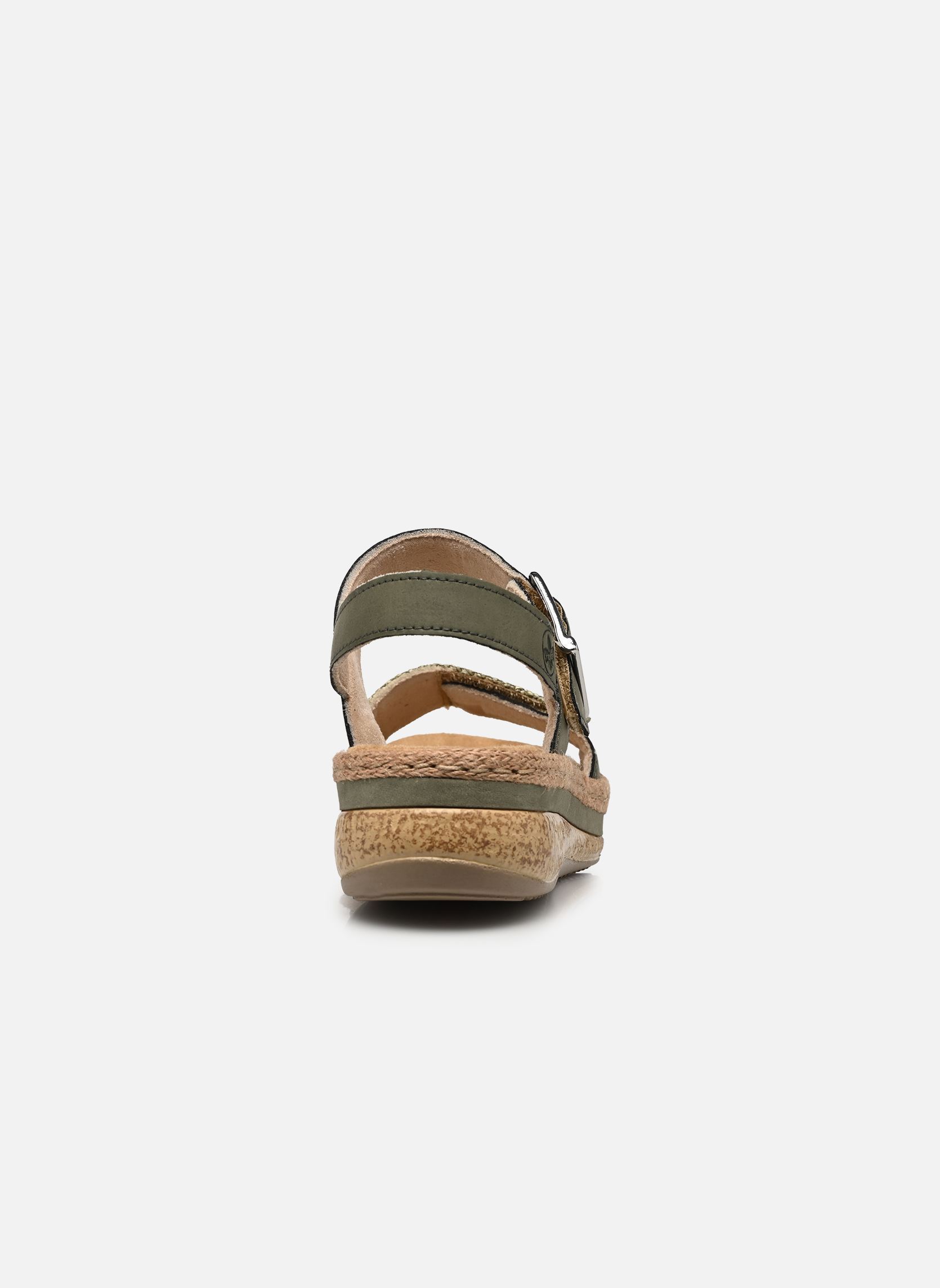 Sandales compensées et plateformes V0951 femme vert Rieker Sandales compensées et plateformes V0951 femme vert SCHILF/MOOS