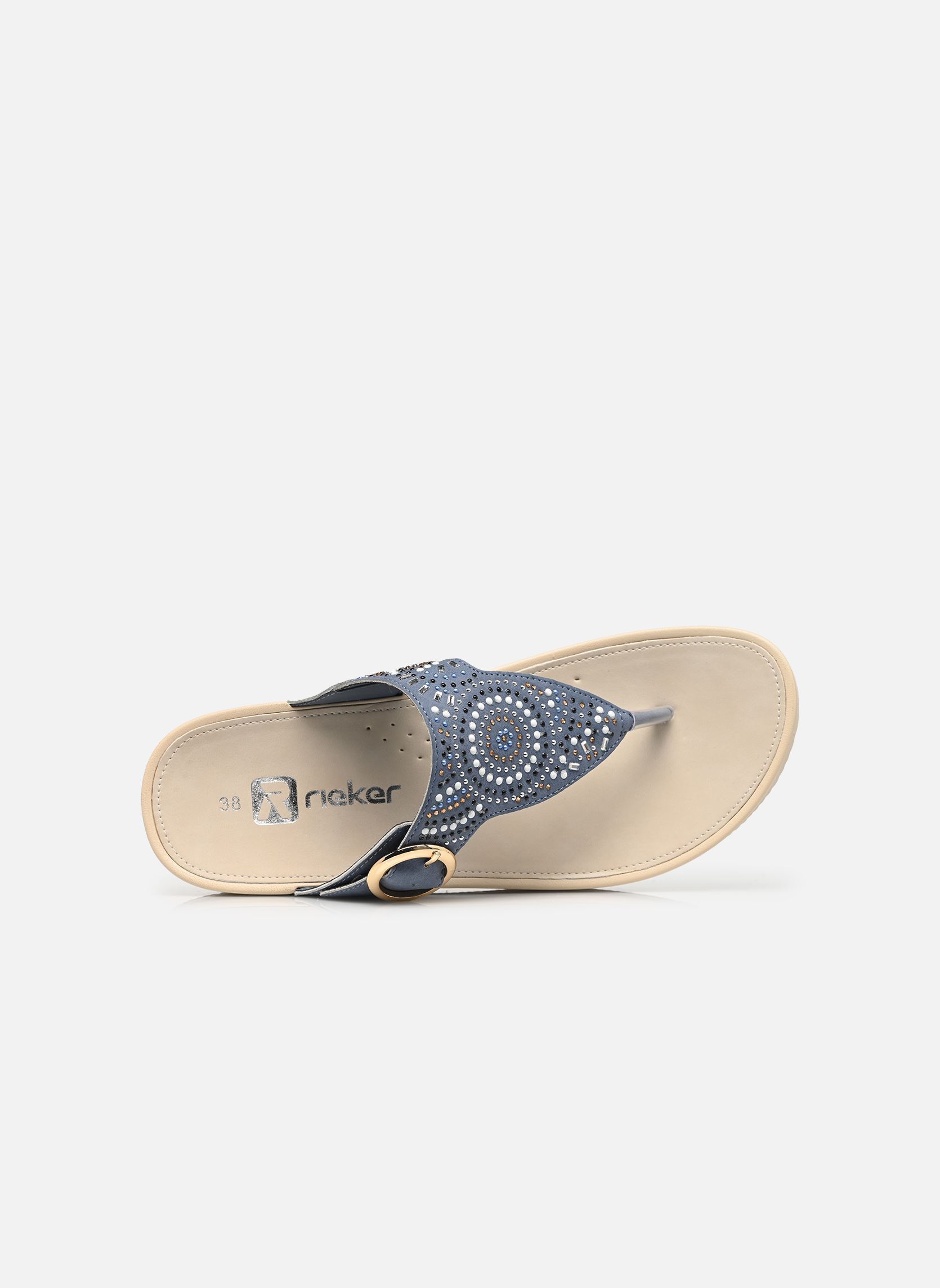 Mules V1465 femme bleu Rieker Mules V1465 femme bleu INDIGO