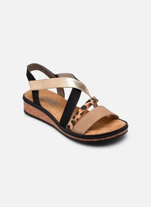 Rieker Sandalen met sleehak en plateau V3663 dames meerkleurig