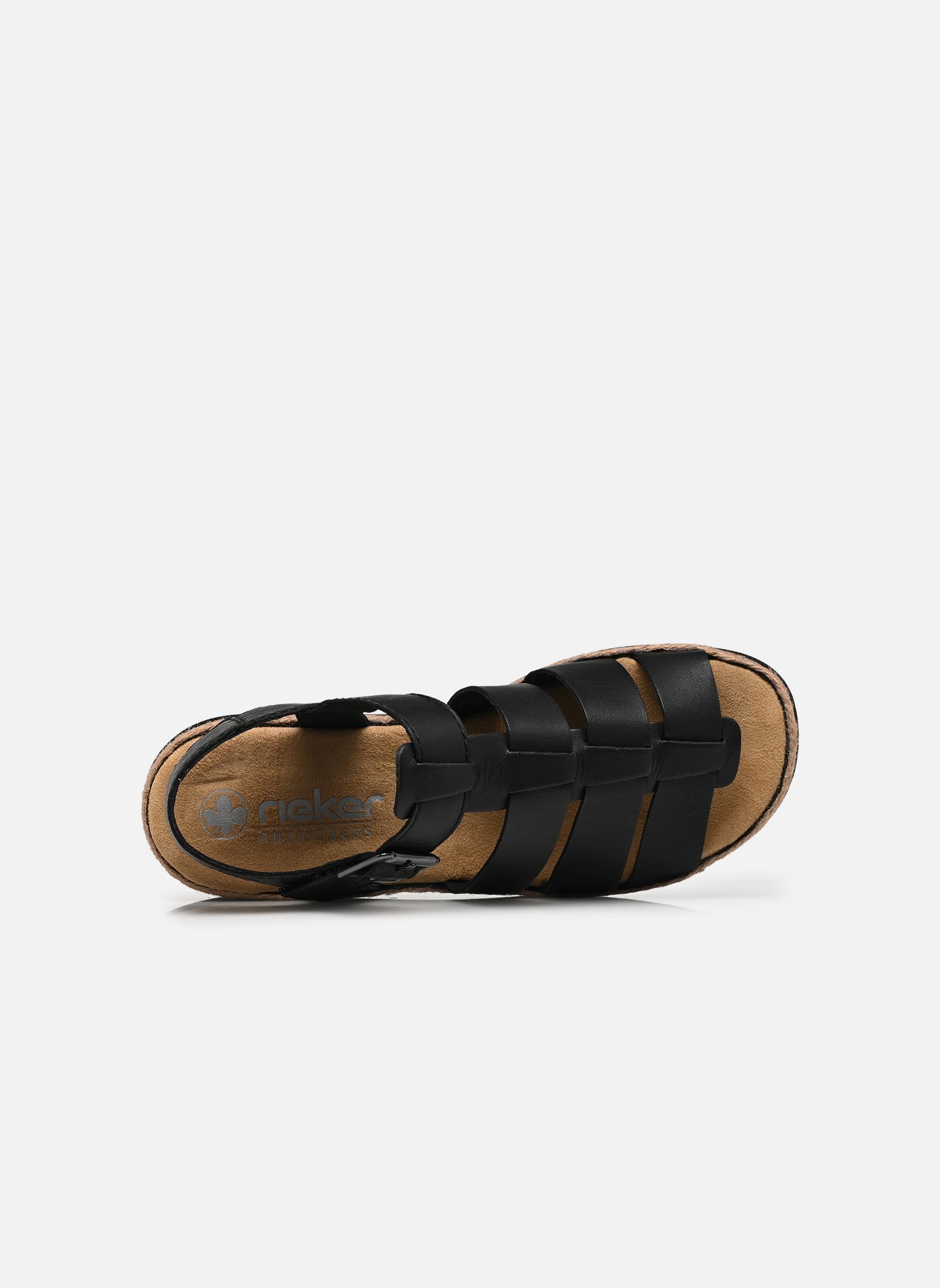 Keil- und Plateausandalen V7904 damen schwarz Rieker Keil- und Plateausandalen V7904 damen schwarz NOIR