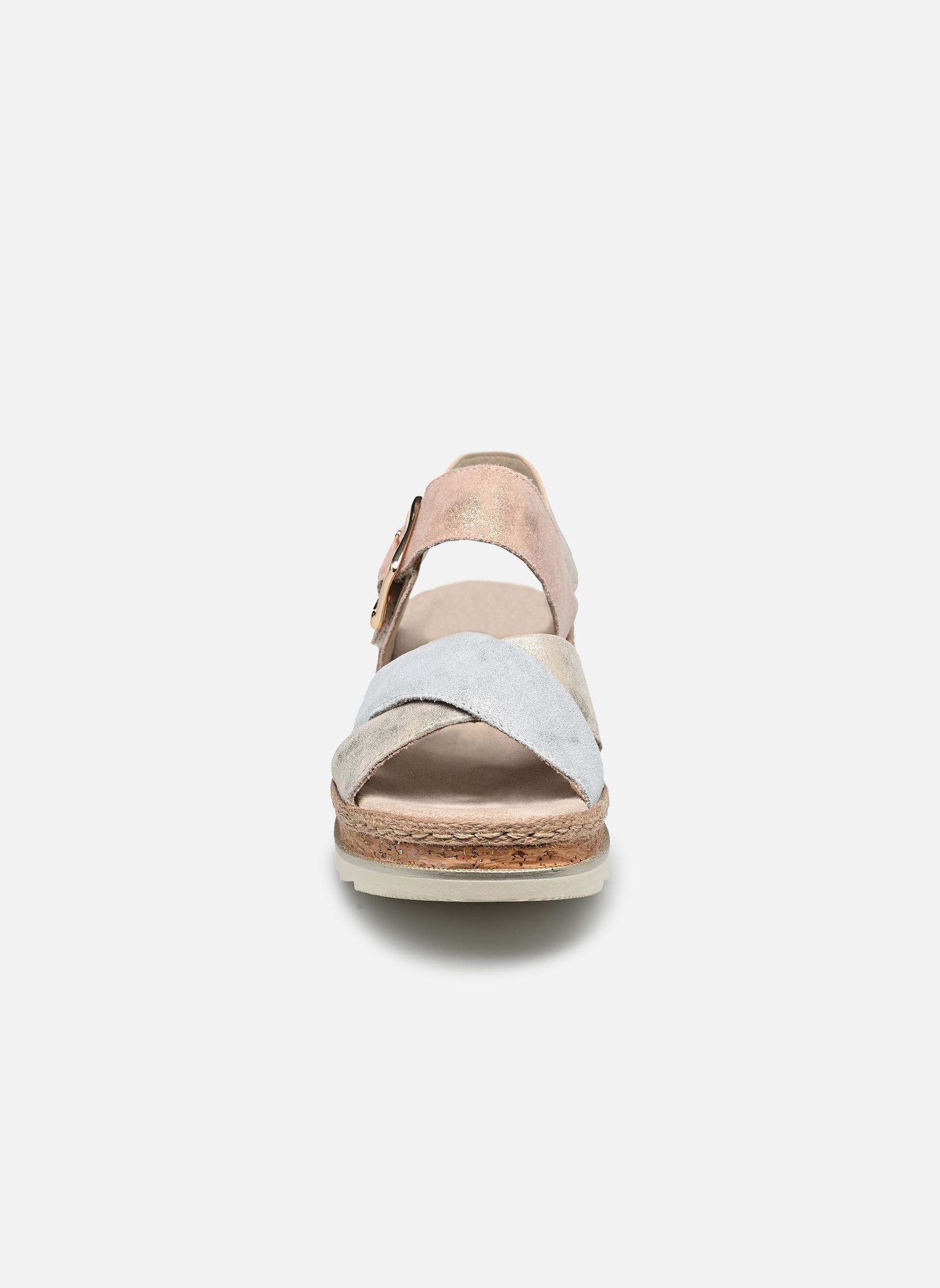 Sandales compensées et plateformes V7951 femme multicolore Rieker Sandales compensées et plateformes V7951 femme multicolore NUDE/SILVER/ROSA/MUSCHEL