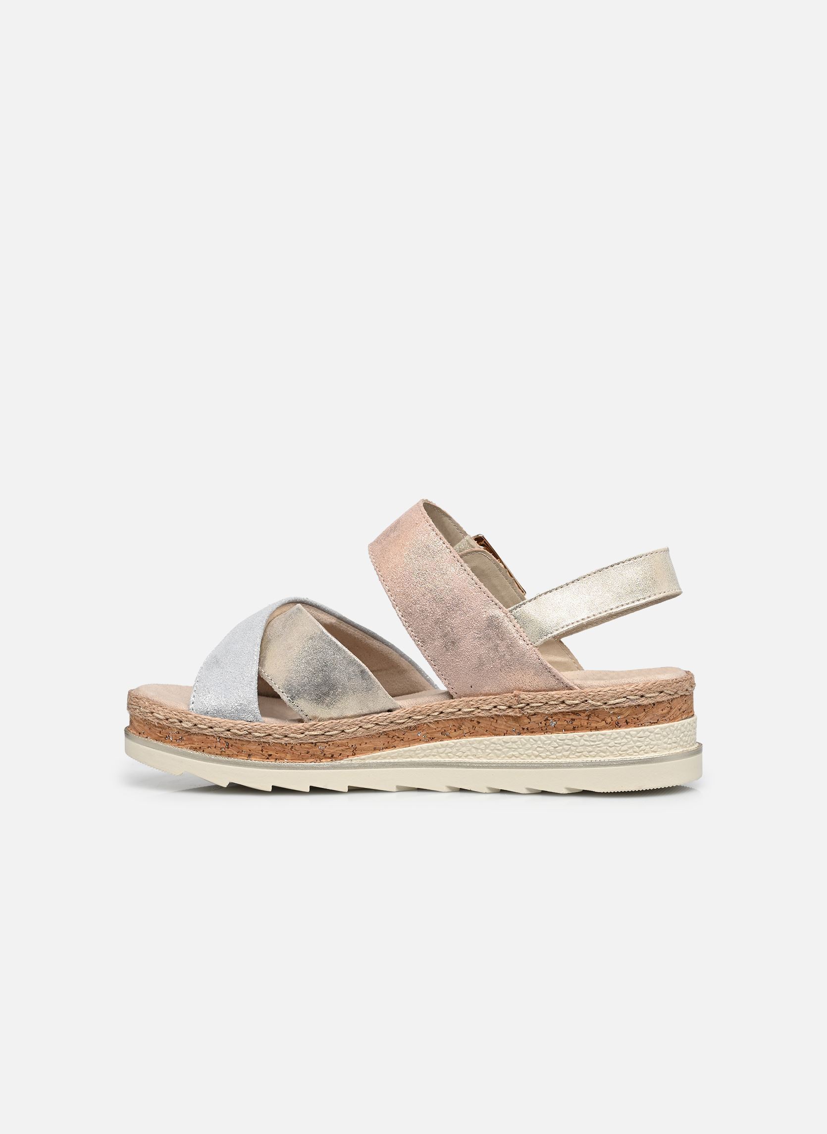 Sandales compensées et plateformes V7951 femme multicolore Rieker Sandales compensées et plateformes V7951 femme multicolore NUDE/SILVER/ROSA/MUSCHEL