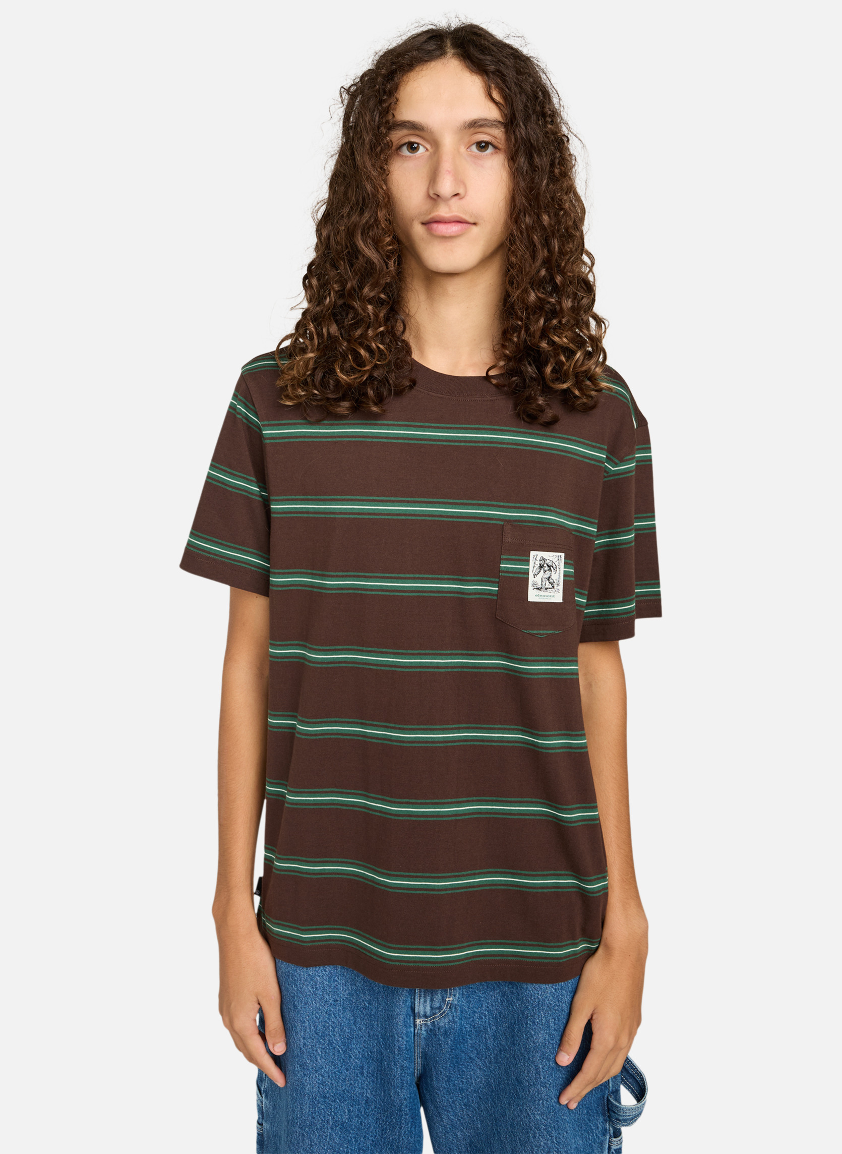 Tee-shirts T-shirt à manches courtes BIGFOOT POCKET LABEL homme marron Element Tee-shirts T-shirt à manches courtes BIGFOOT POCKET LABEL homme marron Marron