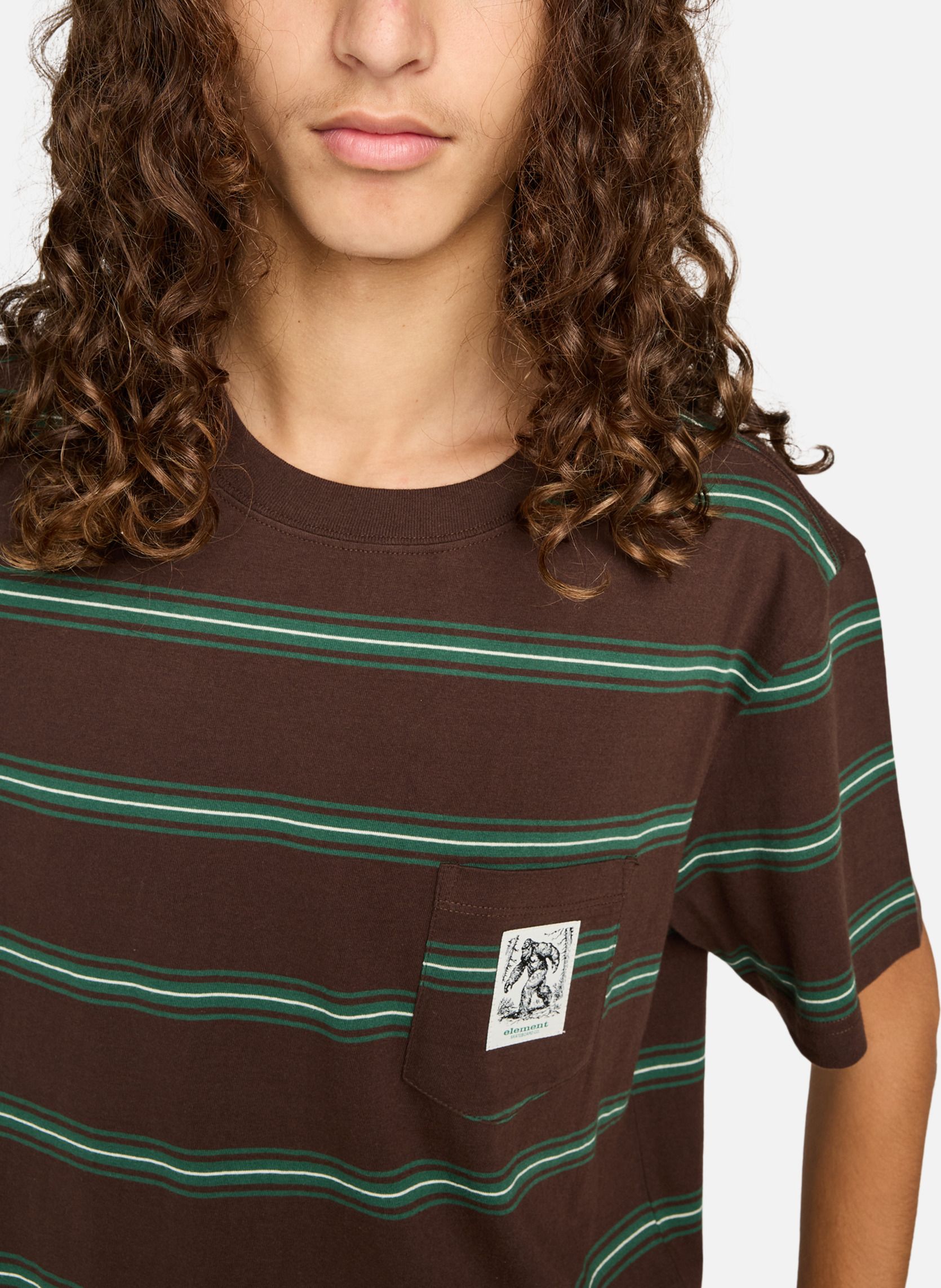 Tee-shirts T-shirt à manches courtes BIGFOOT POCKET LABEL homme marron Element Tee-shirts T-shirt à manches courtes BIGFOOT POCKET LABEL homme marron Marron
