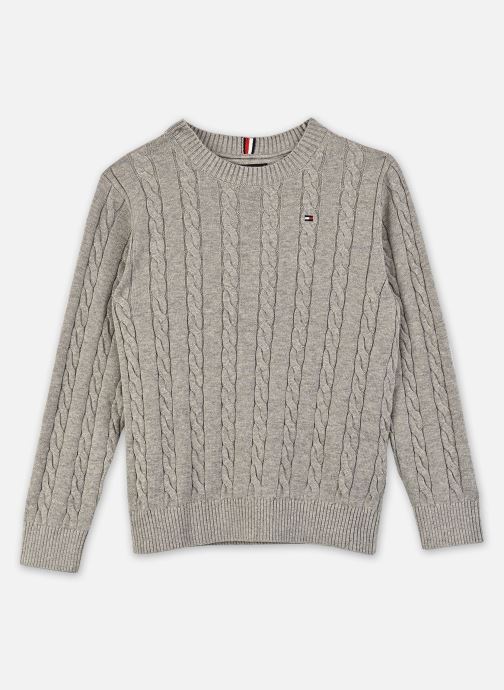 Tommy Hilfiger Pulls Cotton Cable Sweater garçon gris