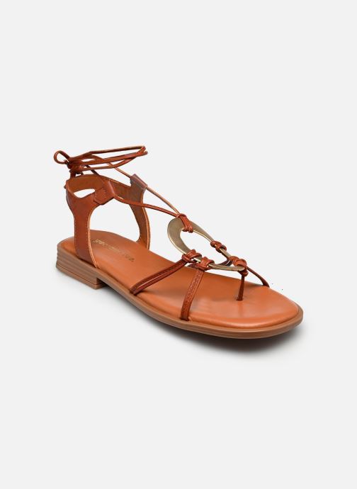 Georgia Rose Sandales plates Saz femme marron