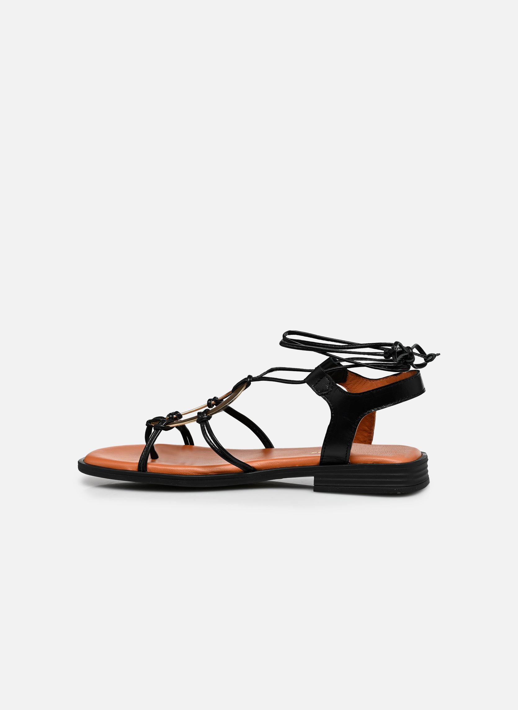 Flache Sandalen Saz damen schwarz Georgia Rose Flache Sandalen Saz damen schwarz NOIR