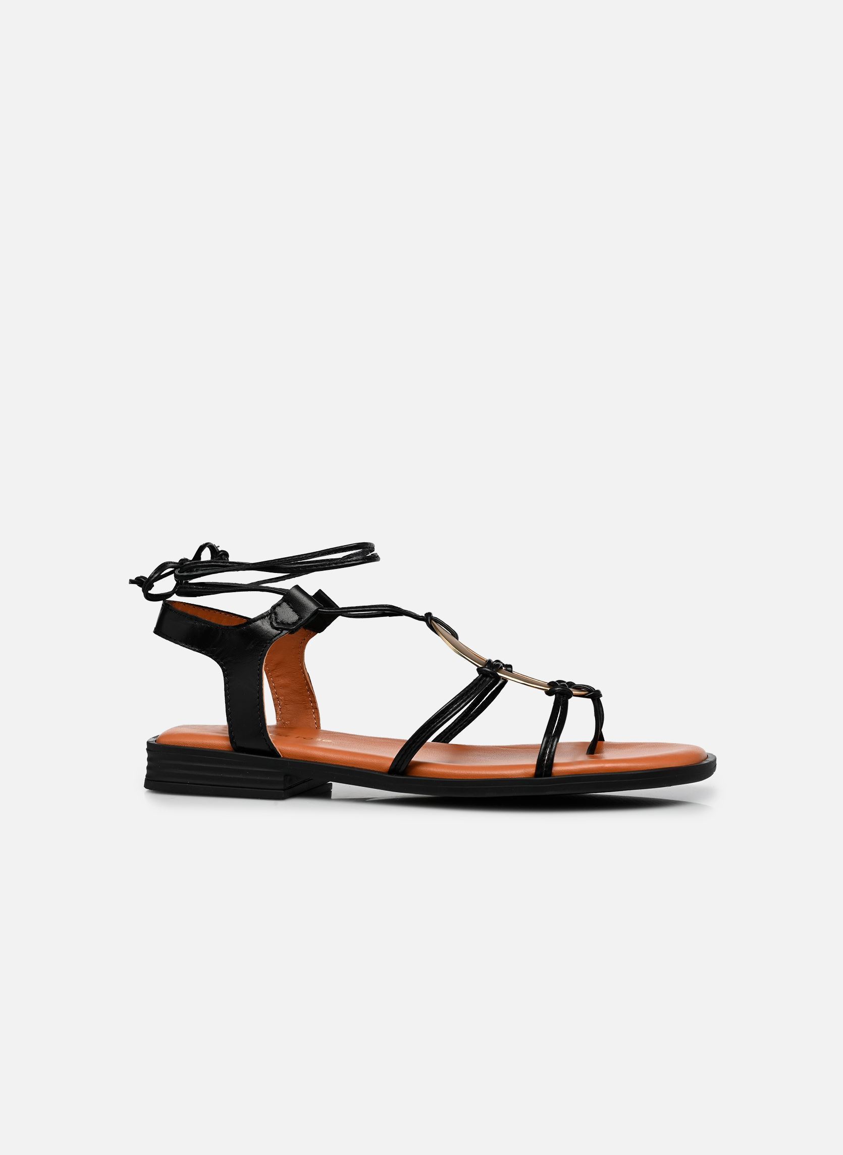 Flache Sandalen Saz damen schwarz Georgia Rose Flache Sandalen Saz damen schwarz NOIR